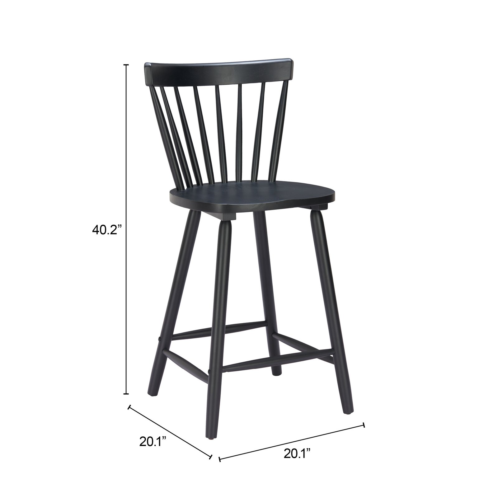 Tyce Counter Stool (Set of 2) Black - Image 8
