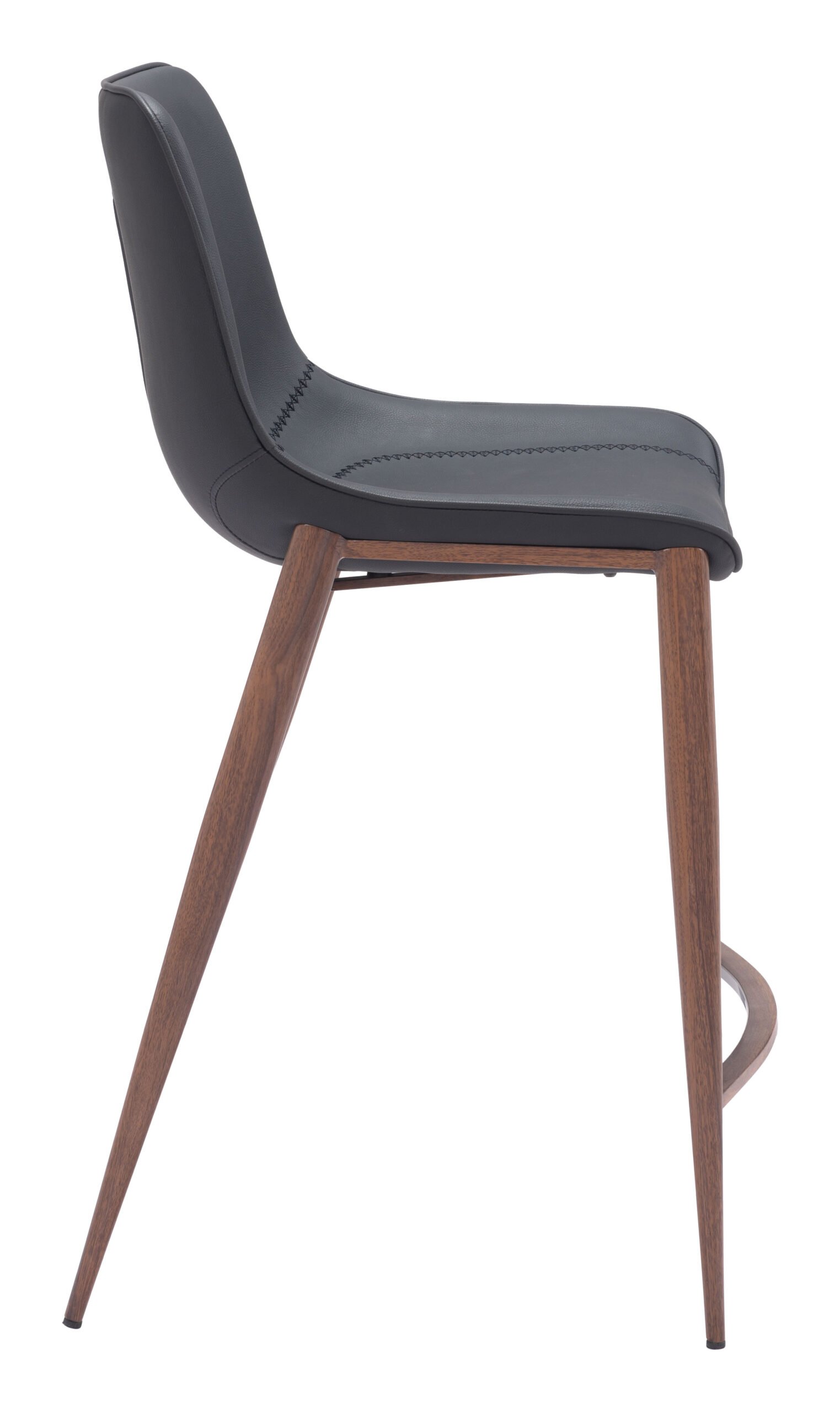 Magnus Counter Stool (Set of 2) Black & Walnut - Image 3