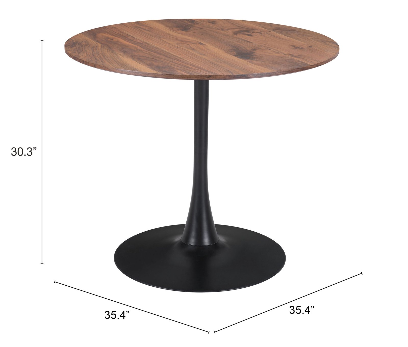 Opus Dining Table Brown & Black - Image 11
