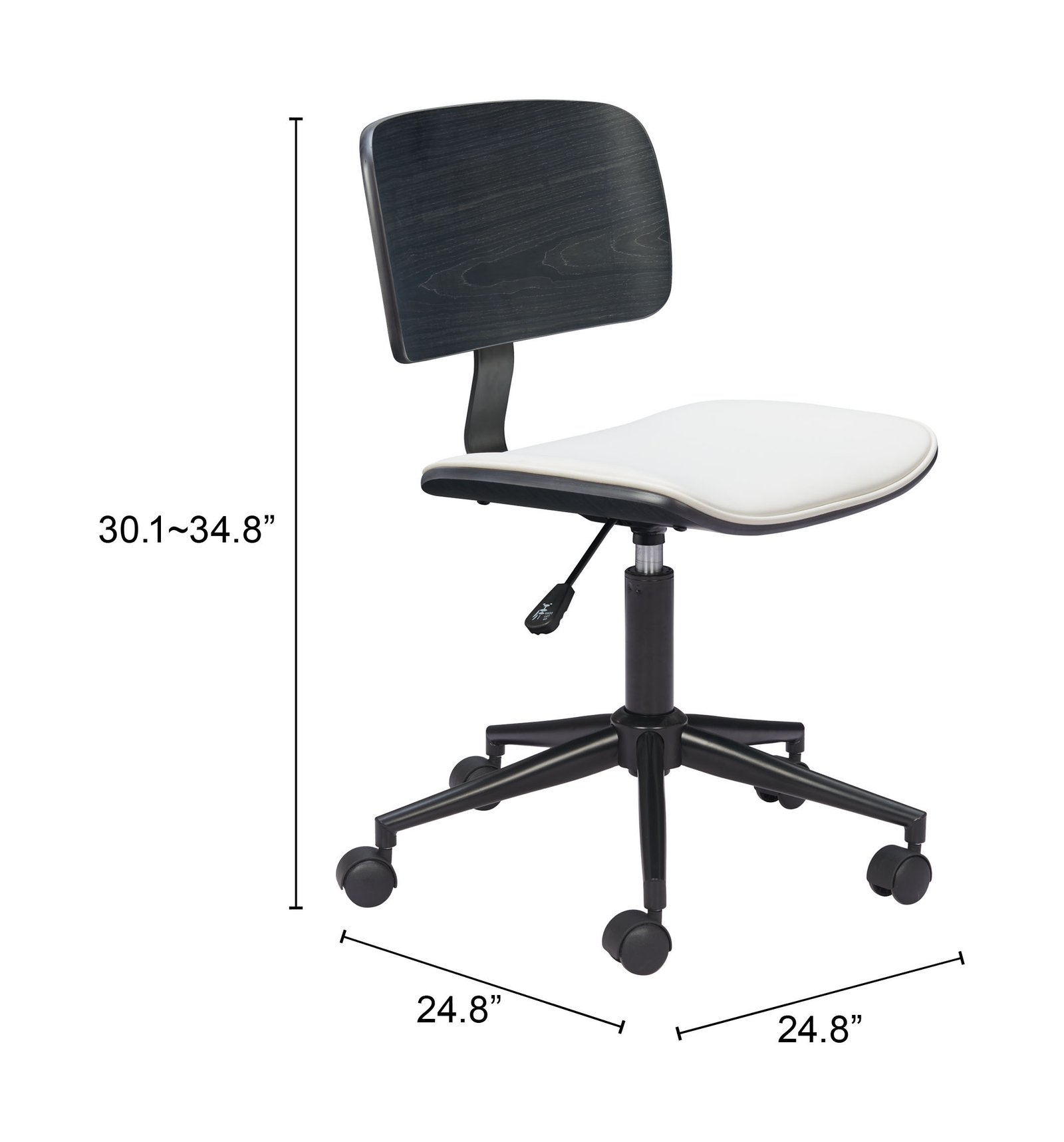 Duravel Office Chair White & Black - Image 9