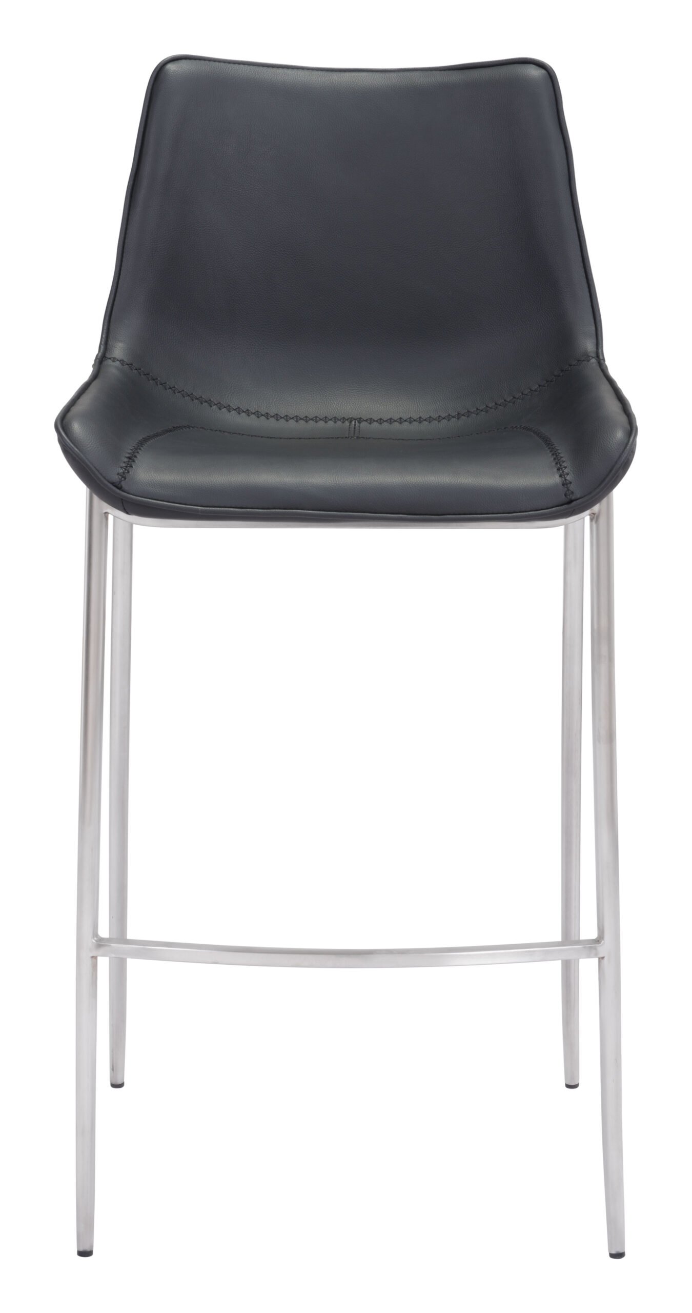 Magnus Barstool (Set of 2) Black & Silver - Image 5