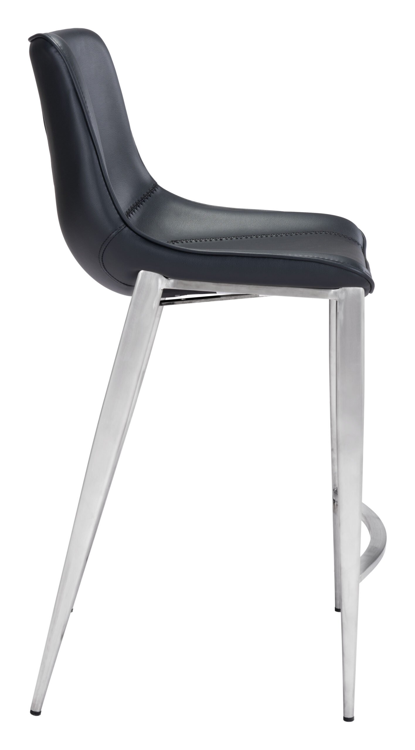 Magnus Counter Stool (Set of 2) Black & Silver - Image 3