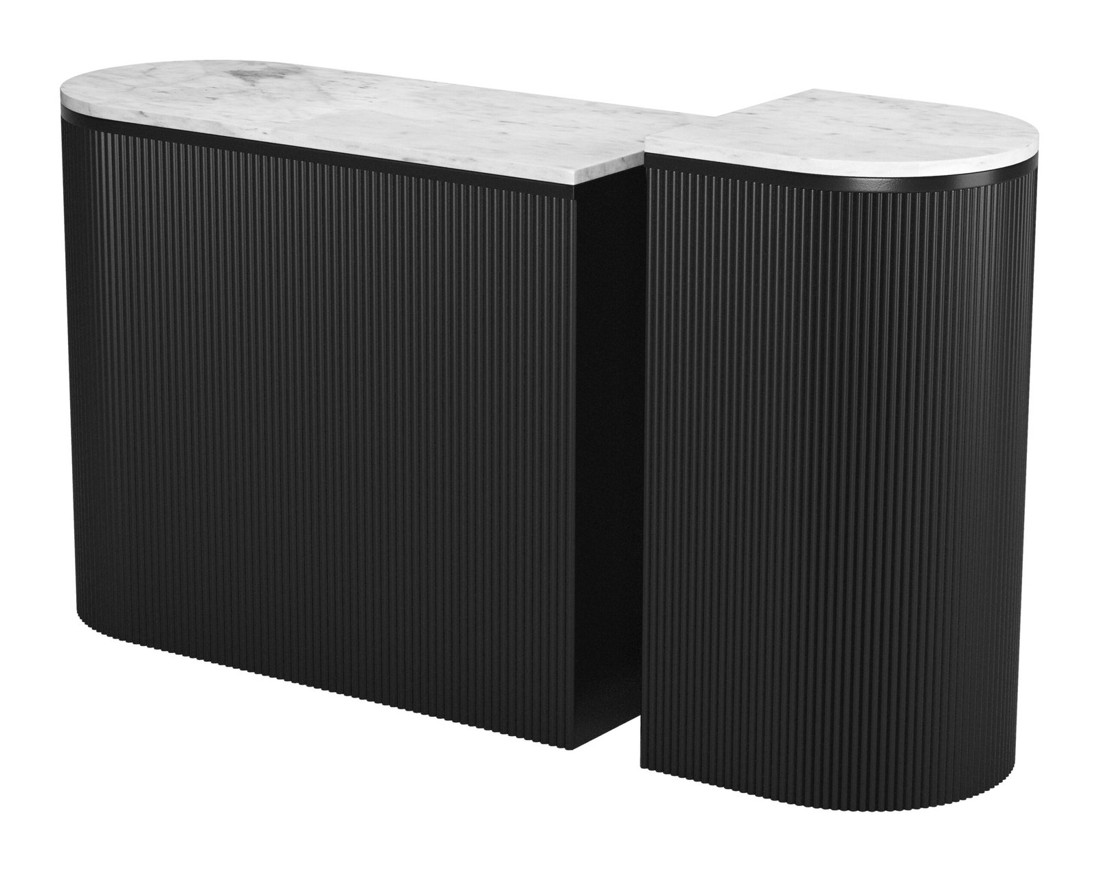 Ormara Console Table Set (2-Piece) White & Black - Image 7