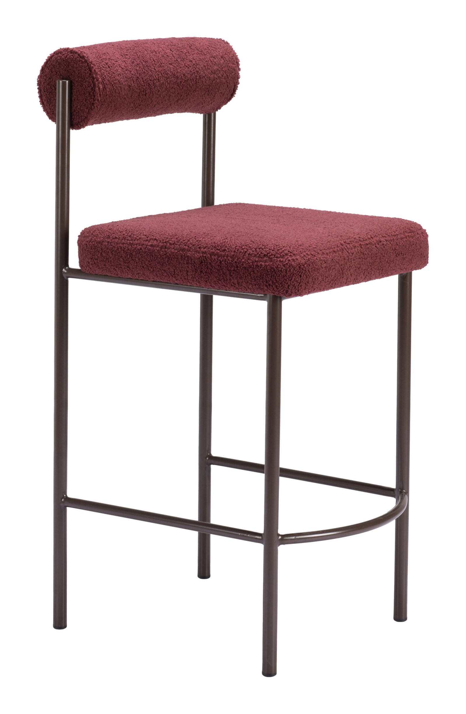 Livorno Counter Stool (Set of 2) Red & Bronze - Image 7