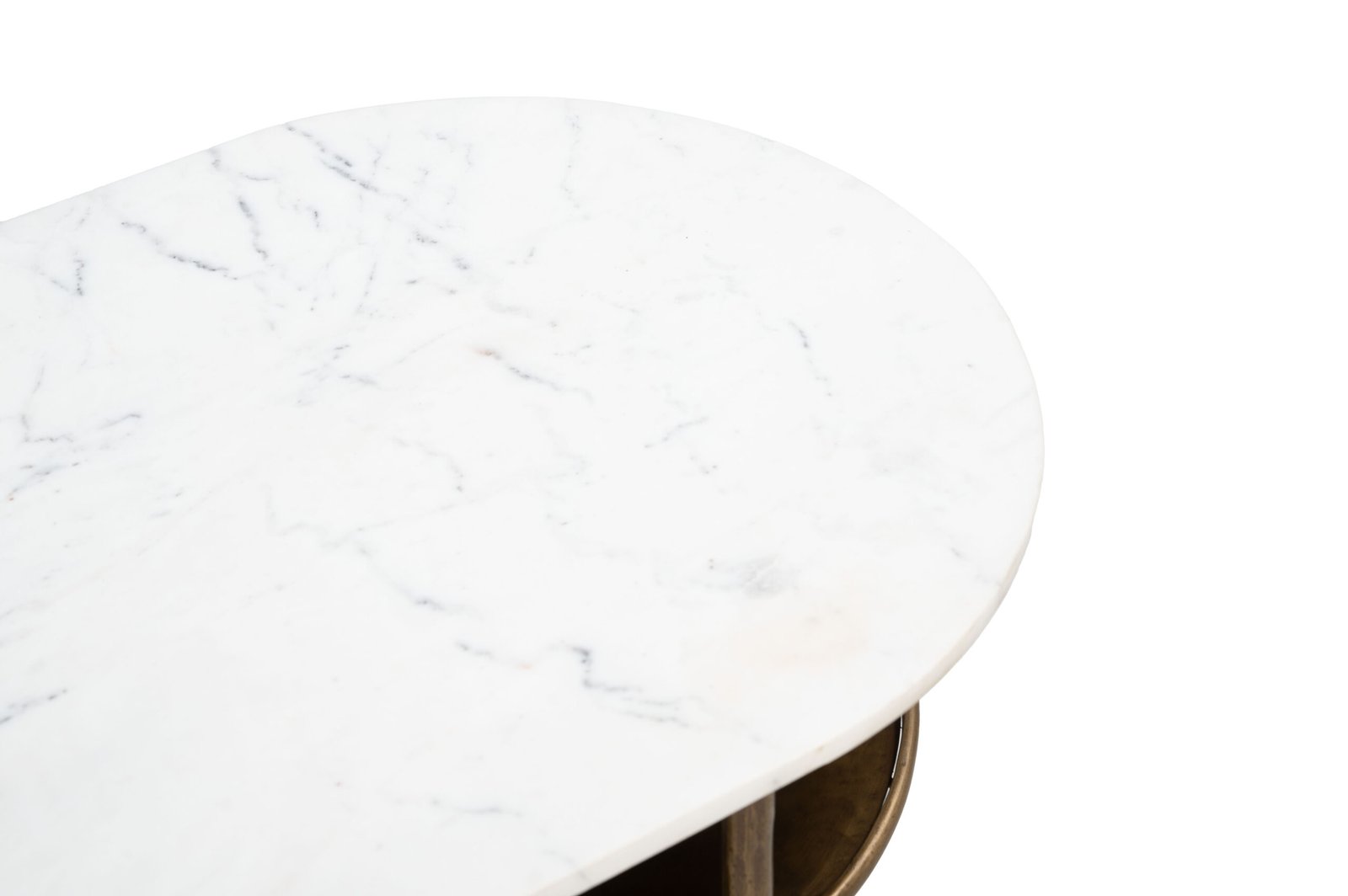 Bild Console Table White & Brass - Image 5