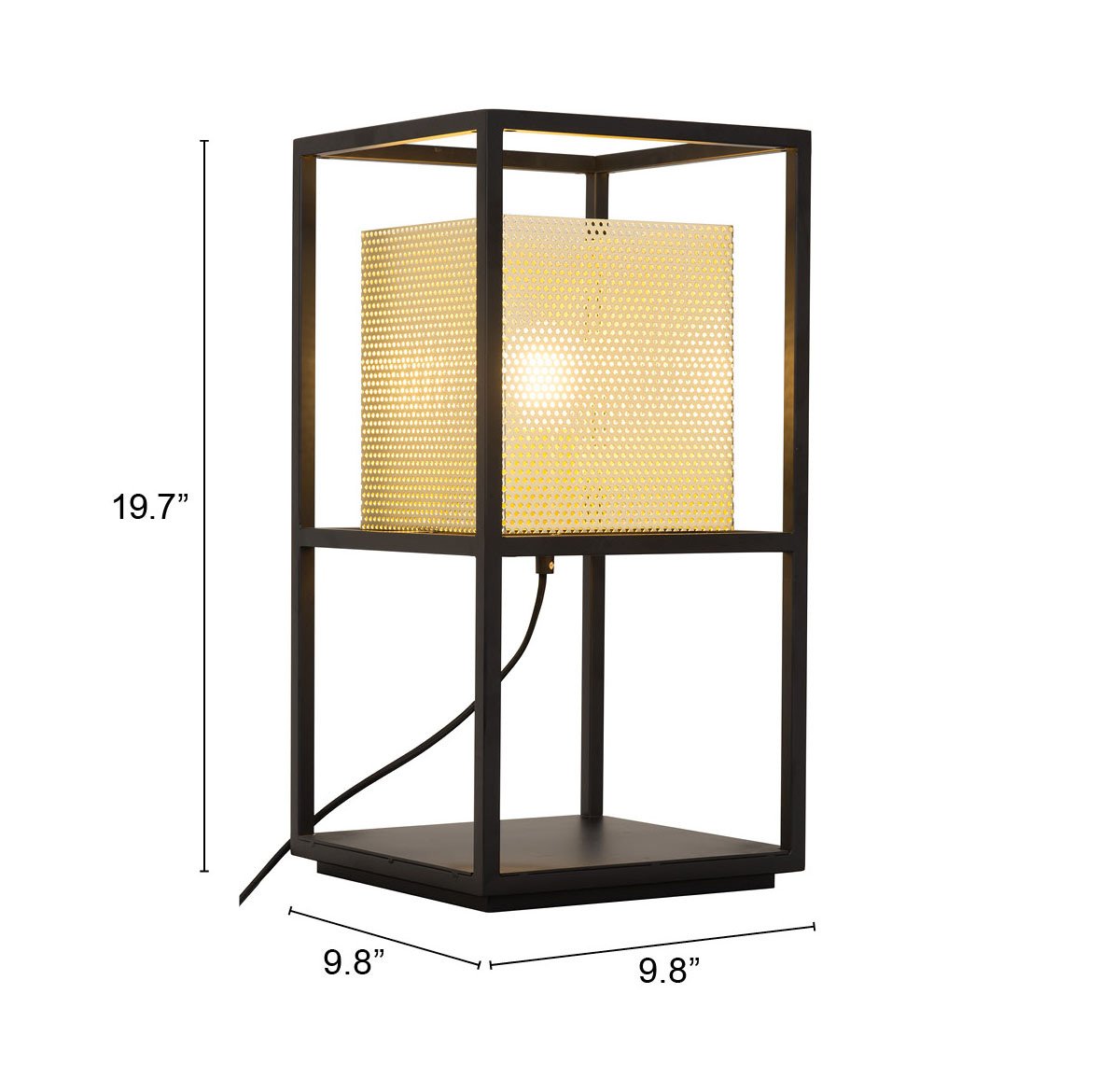 Yves Table Lamp Gold & Black - Image 8