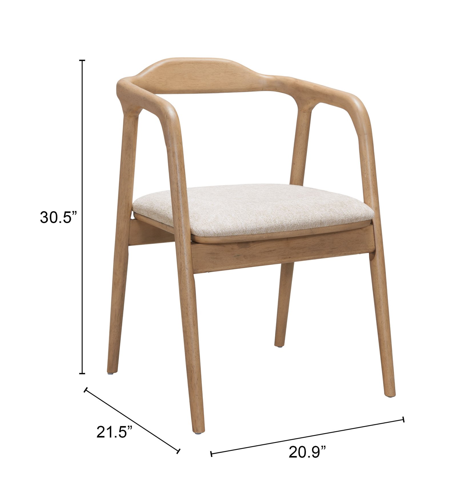 Hosoi Dining Chair Beige - Image 8