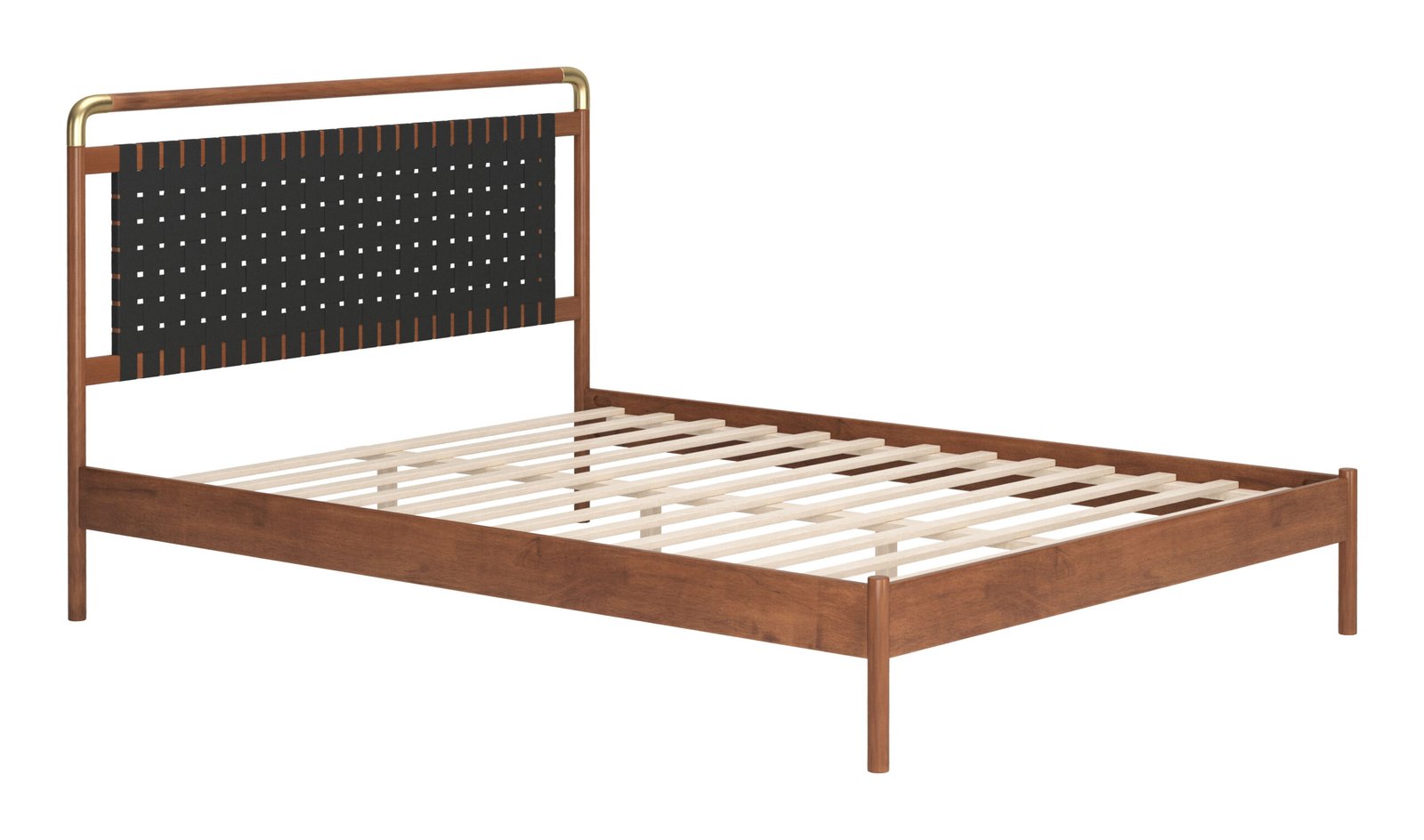 Netz Queen Bed Black & Walnut - Image 3