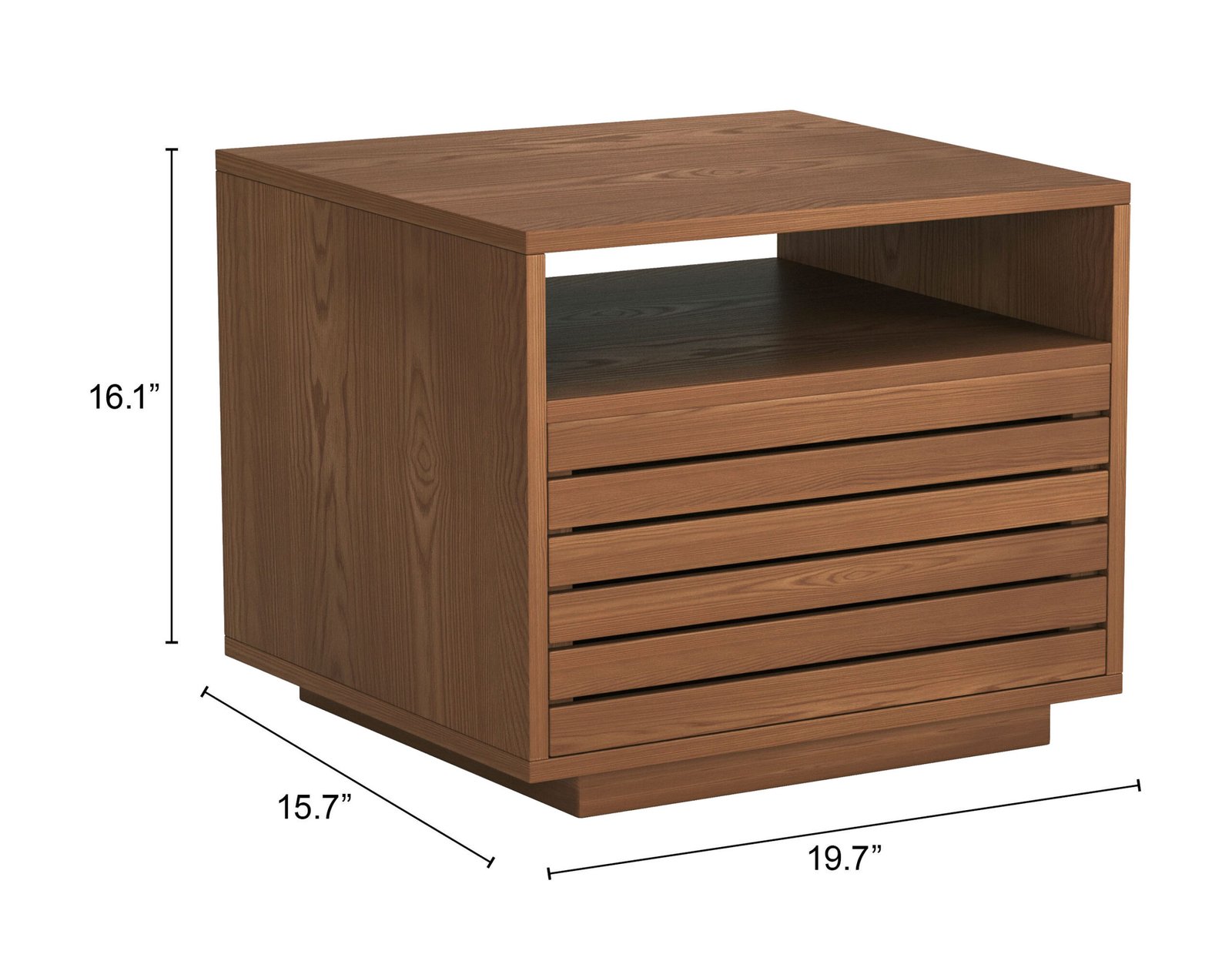 Slit Nightstand Walnut - Image 9