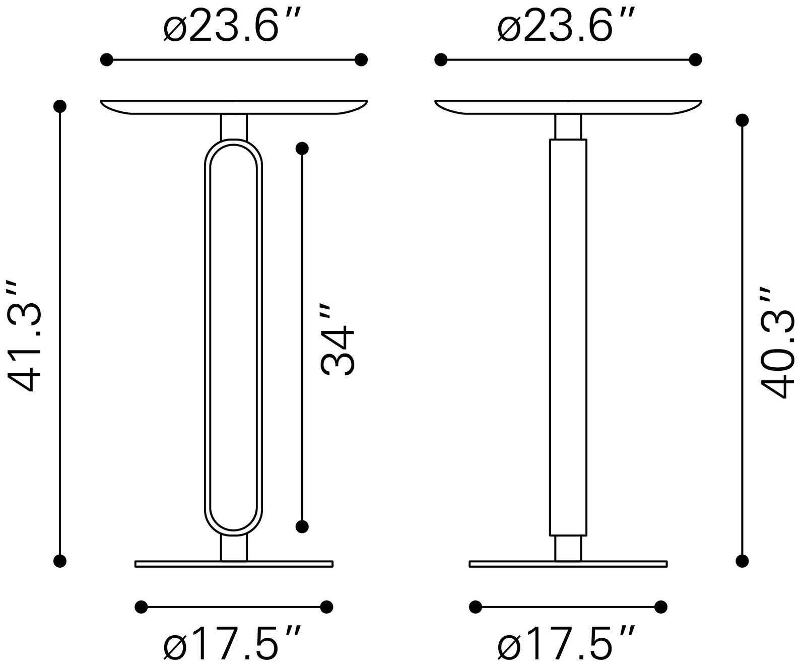 Derry Bar Table Black - Image 7