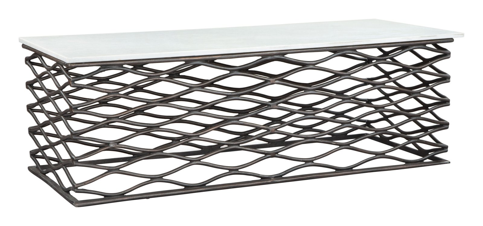 Duchess Coffee Table White & Antique Bronze - Image 5