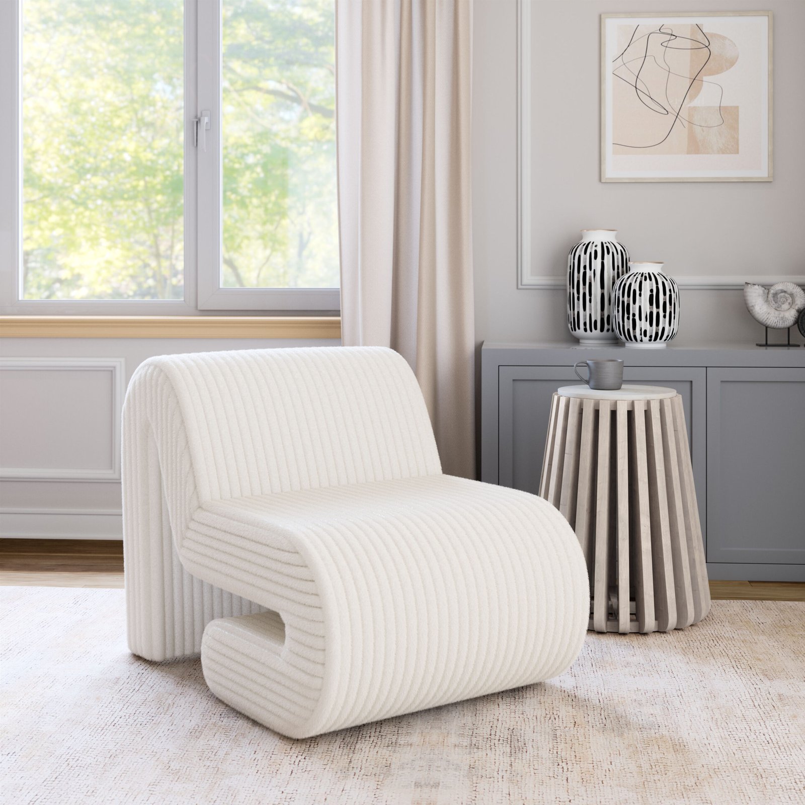 Opam Accent Chair White