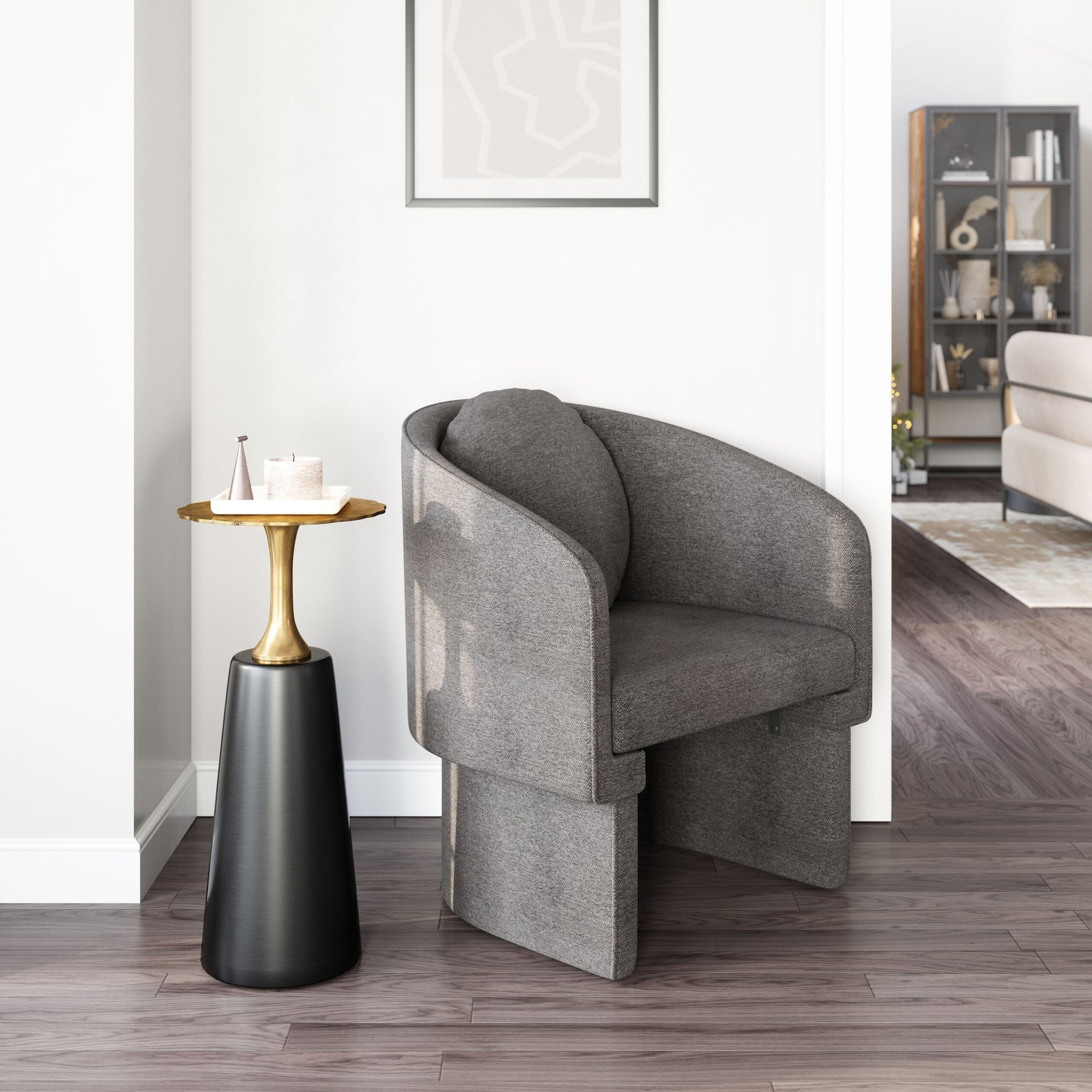 Olya Accent Chair Truffle Gray
