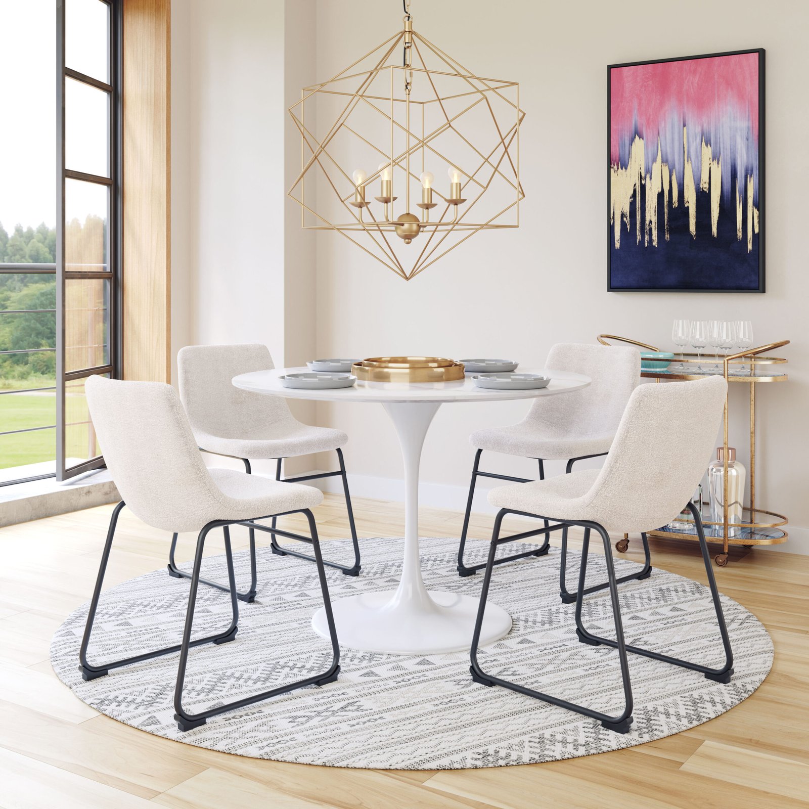 Smart Dining Chair (Set of 2) Ivory - Image 2