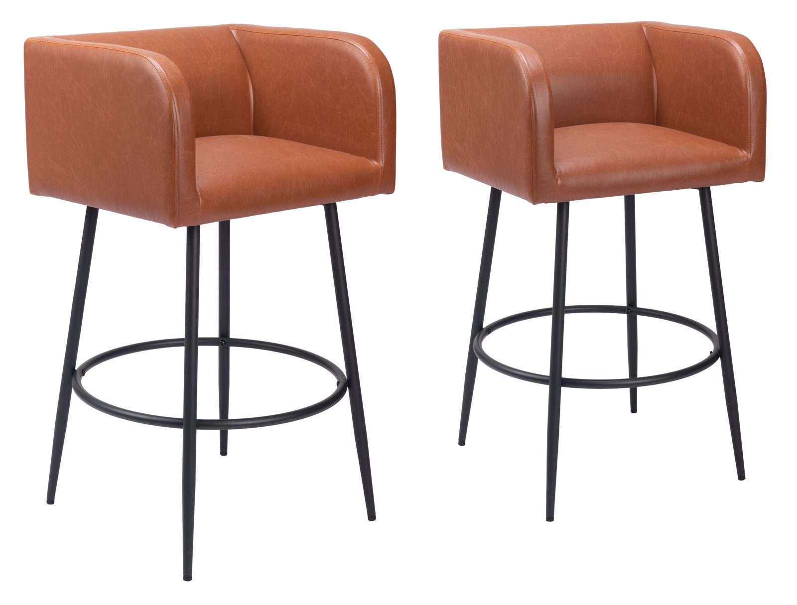Horbat Barstool (Set of 2) Brown - Image 12