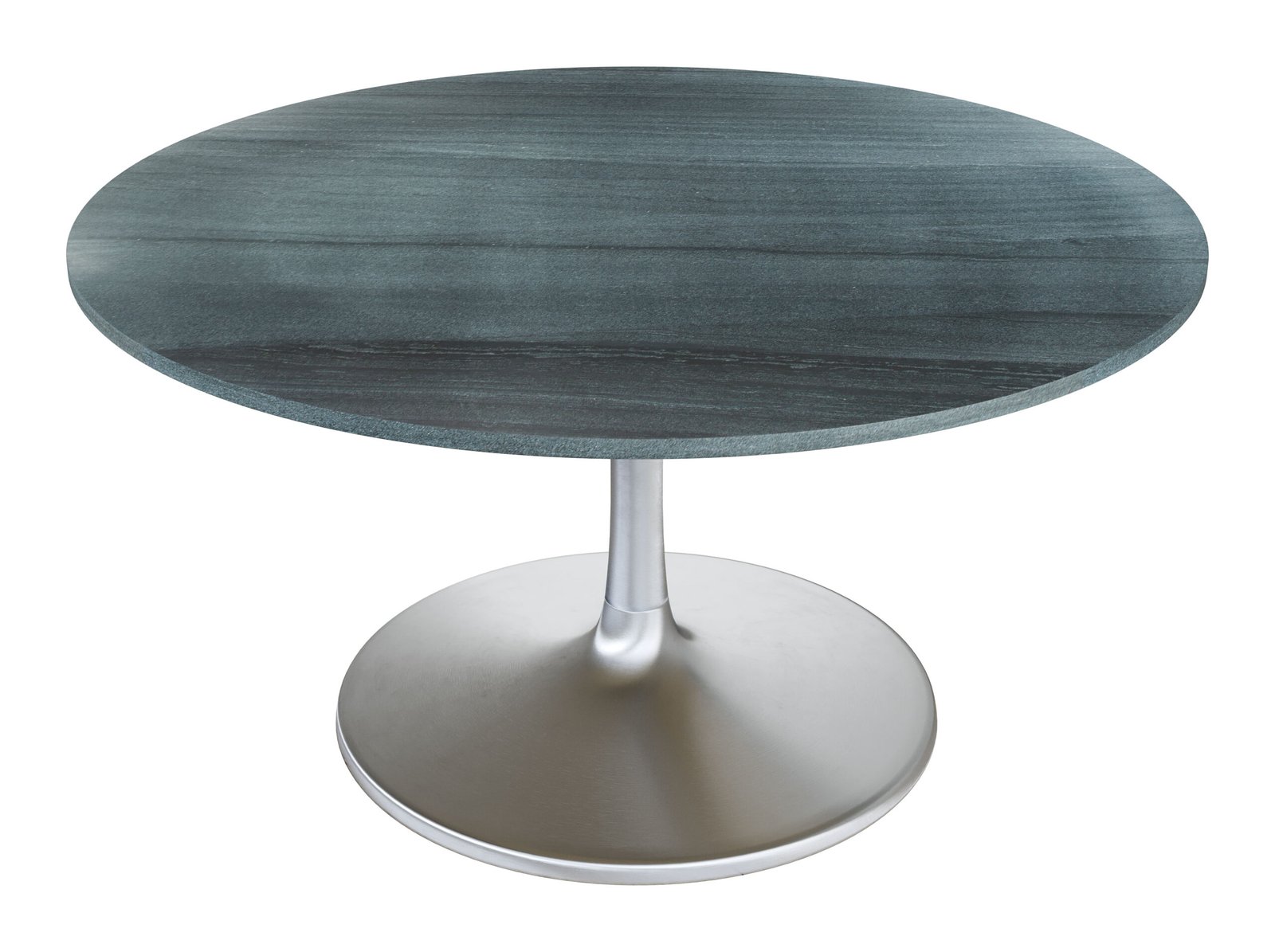 Metropolis Dining Table (60") Gray & Silver - Image 4