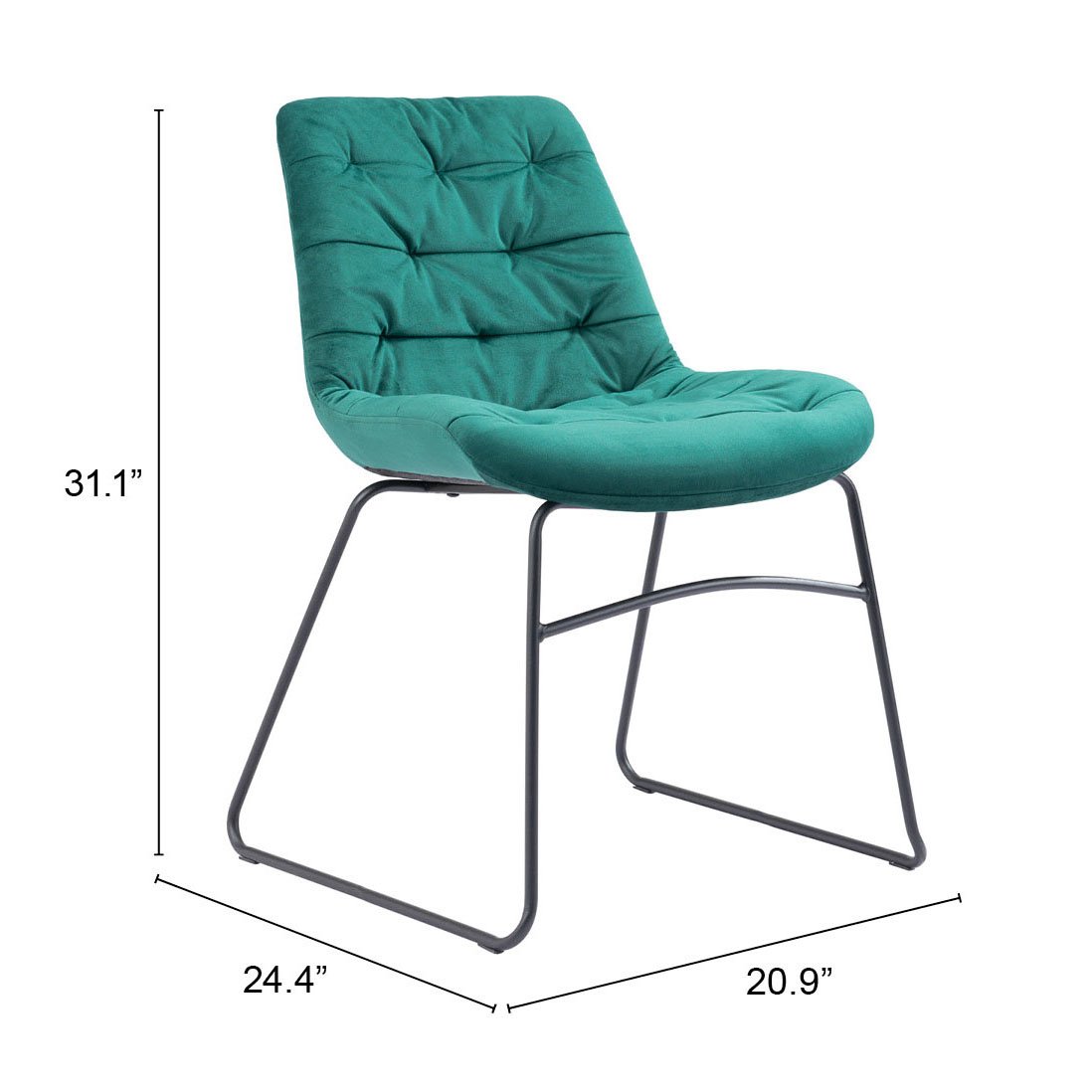 Tammy Dining Chair (Set of 2) Green - Image 11