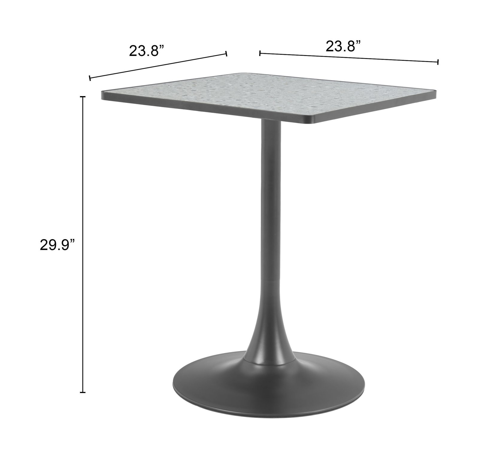 Spot Bistro Table Gray & Black - Image 7