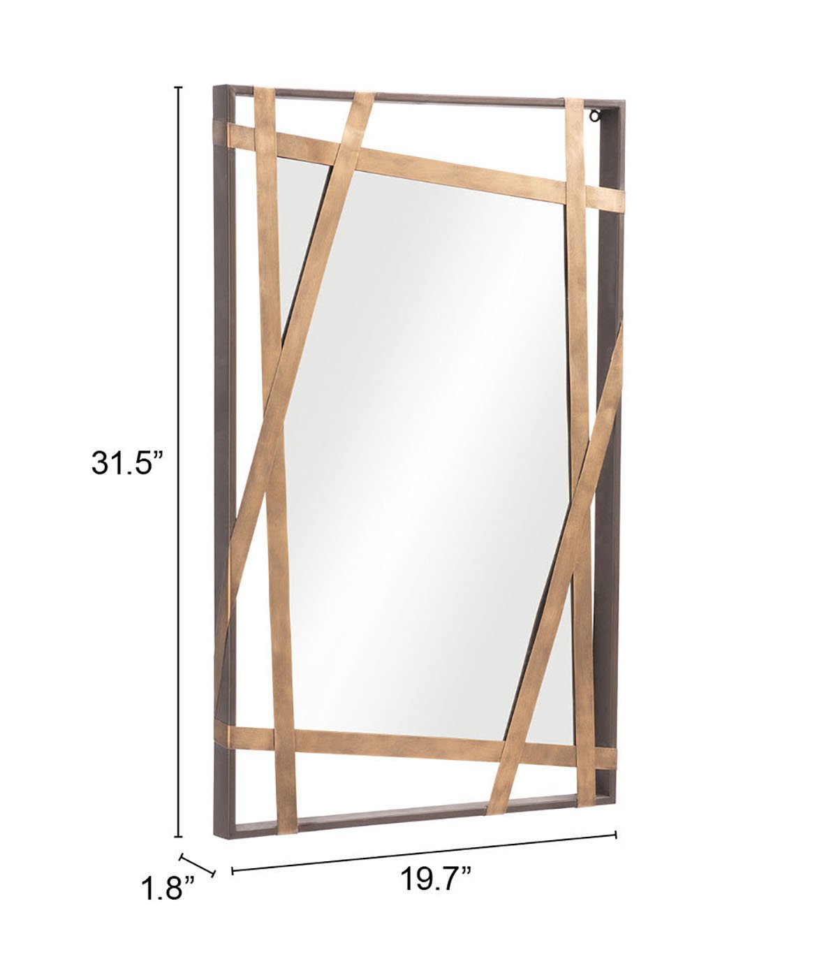 Tolix Mirror Antique Gold & Black - Image 6