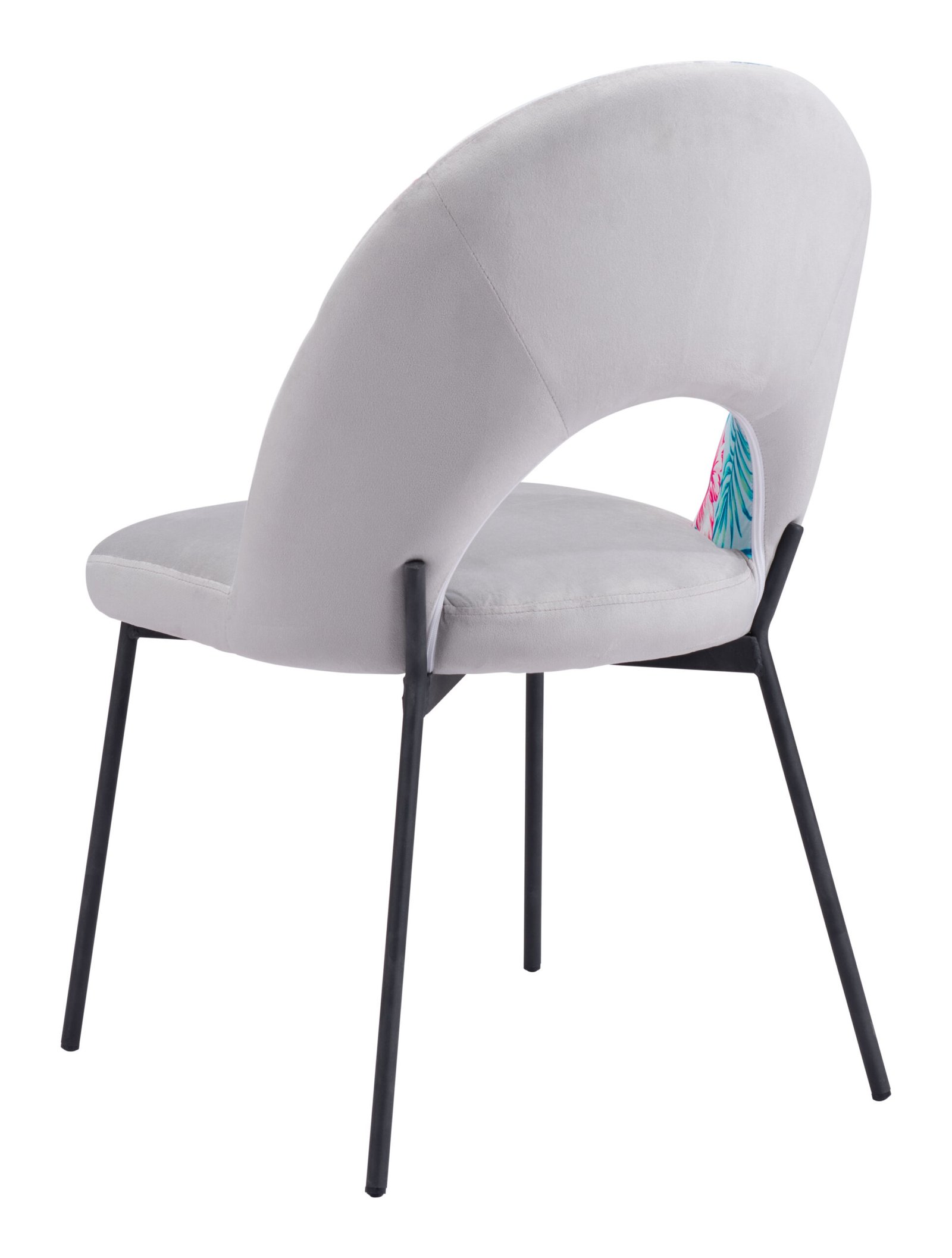 Torrey Dining Chair (Set of 2) Multicolor Print & Gray - Image 8