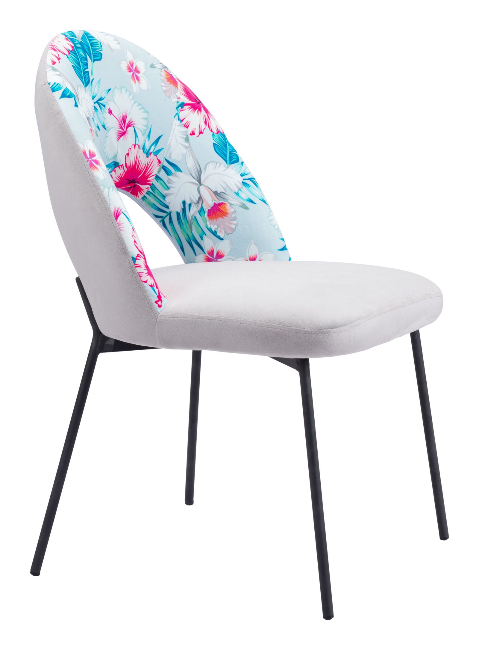 Torrey Dining Chair (Set of 2) Multicolor Print & Gray - Image 9