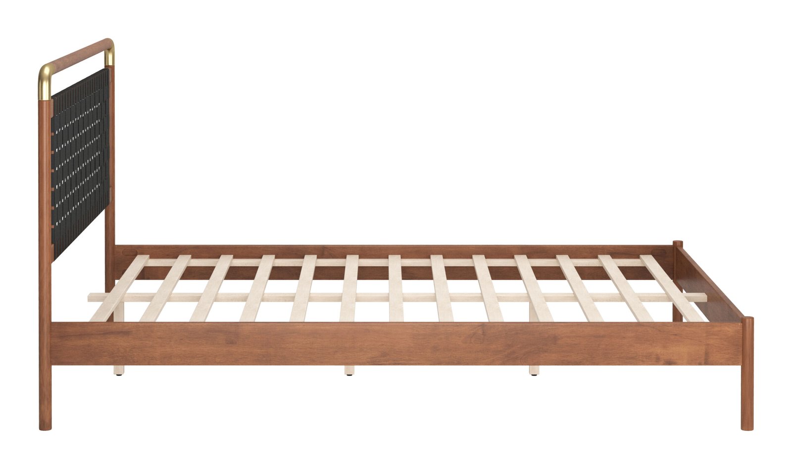Netz Queen Bed Black & Walnut - Image 4