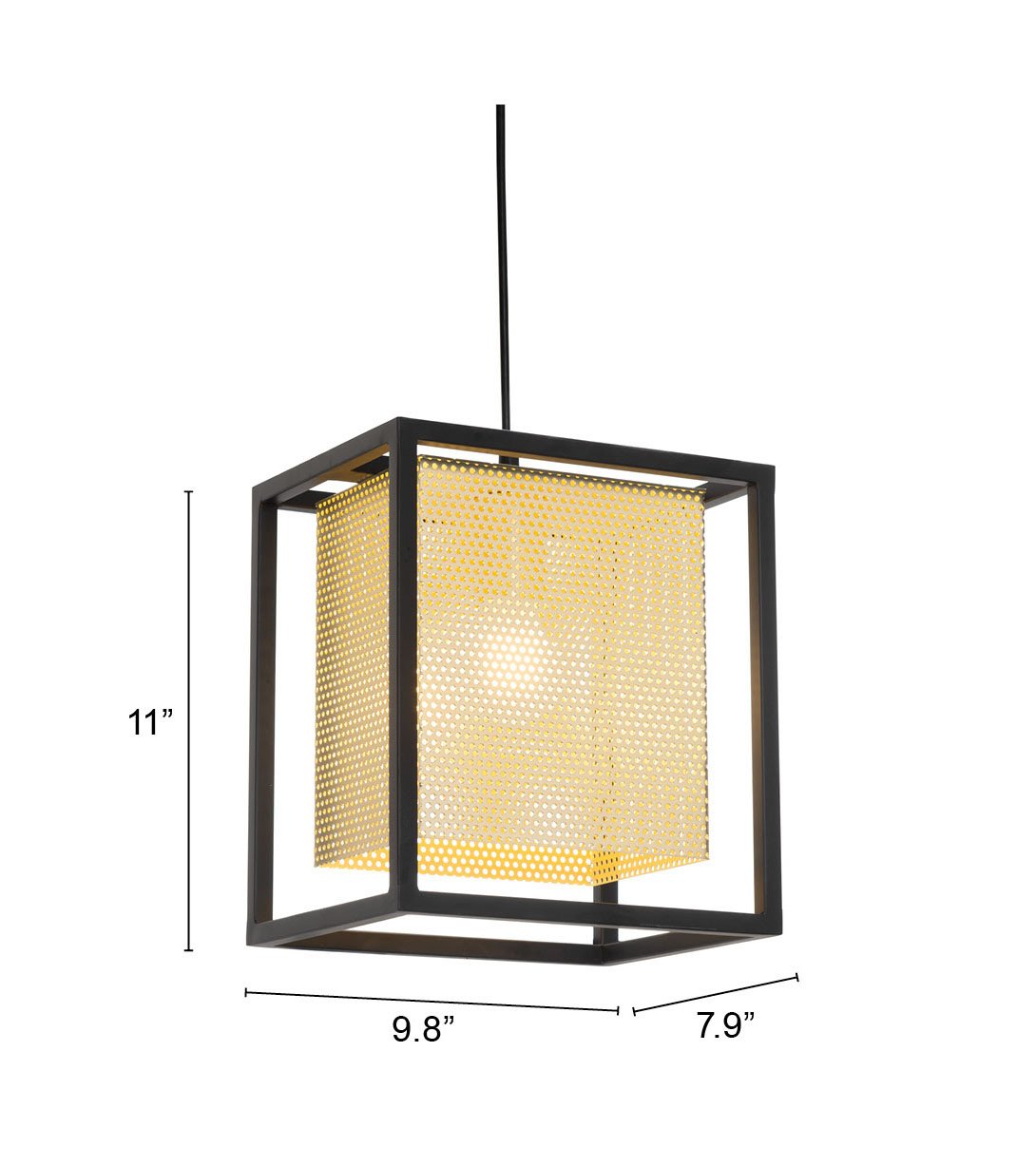 Yves Ceiling Lamp Gold & Black - Image 10