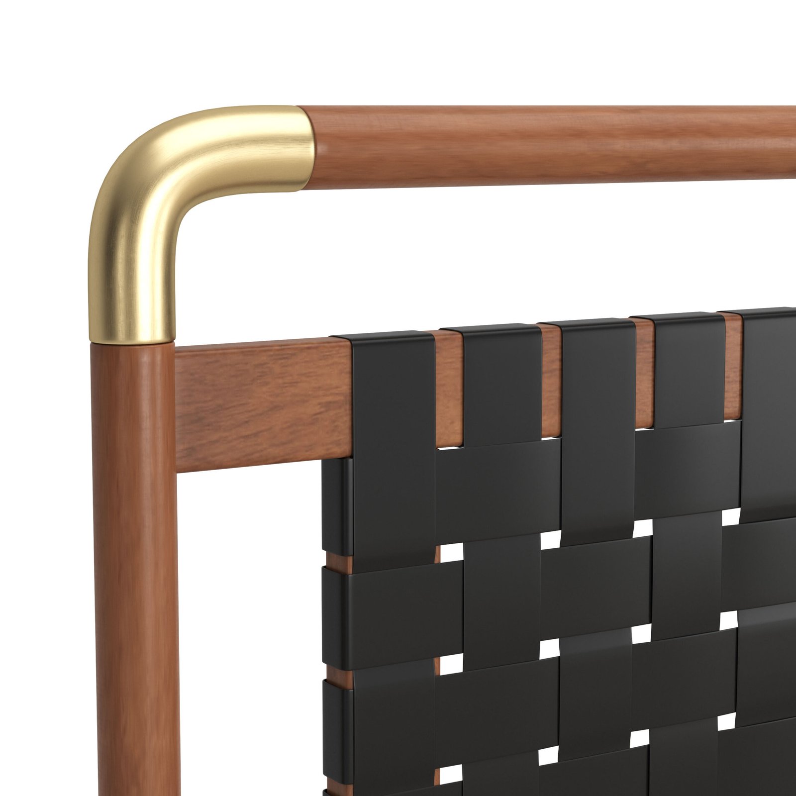 Netz Queen Bed Black & Walnut - Image 6