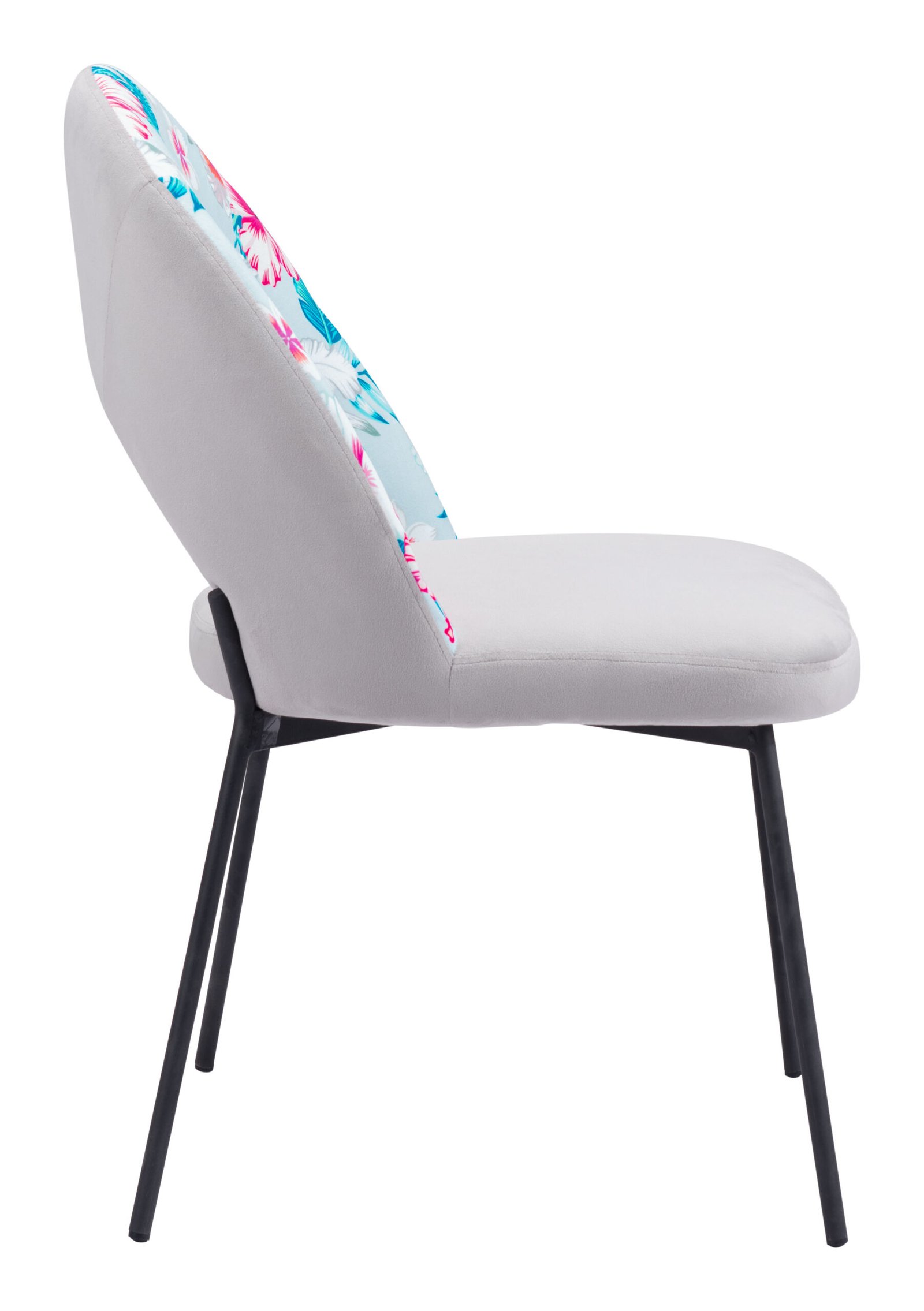 Torrey Dining Chair (Set of 2) Multicolor Print & Gray - Image 5
