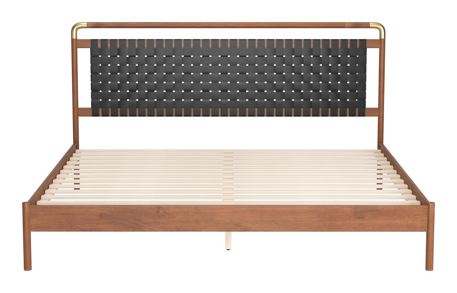 Netz King Bed Black & Walnut - Image 5