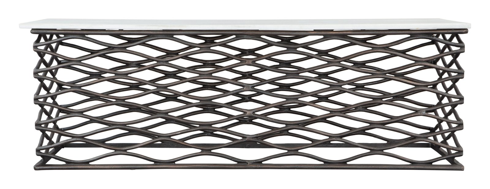 Duchess Coffee Table White & Antique Bronze - Image 4