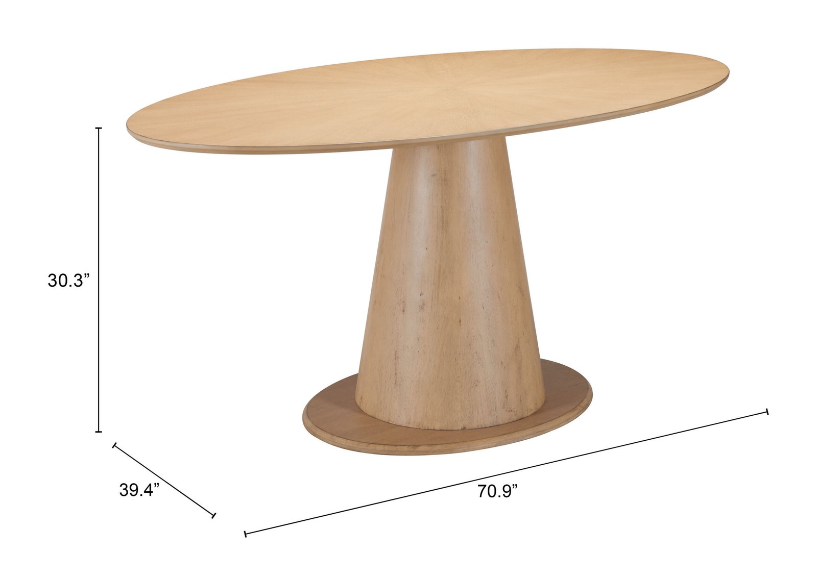Disque Dining Table Natural - Image 7