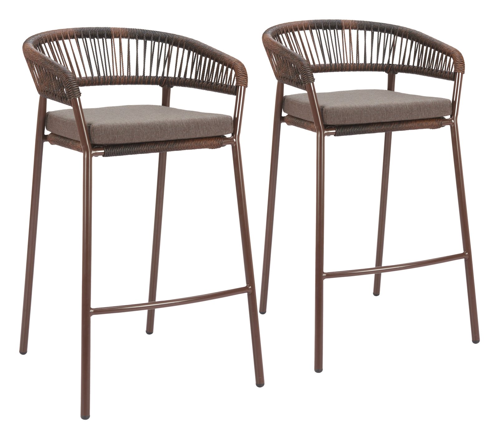 Skye Barstool (Set of 2) Brown - Image 9