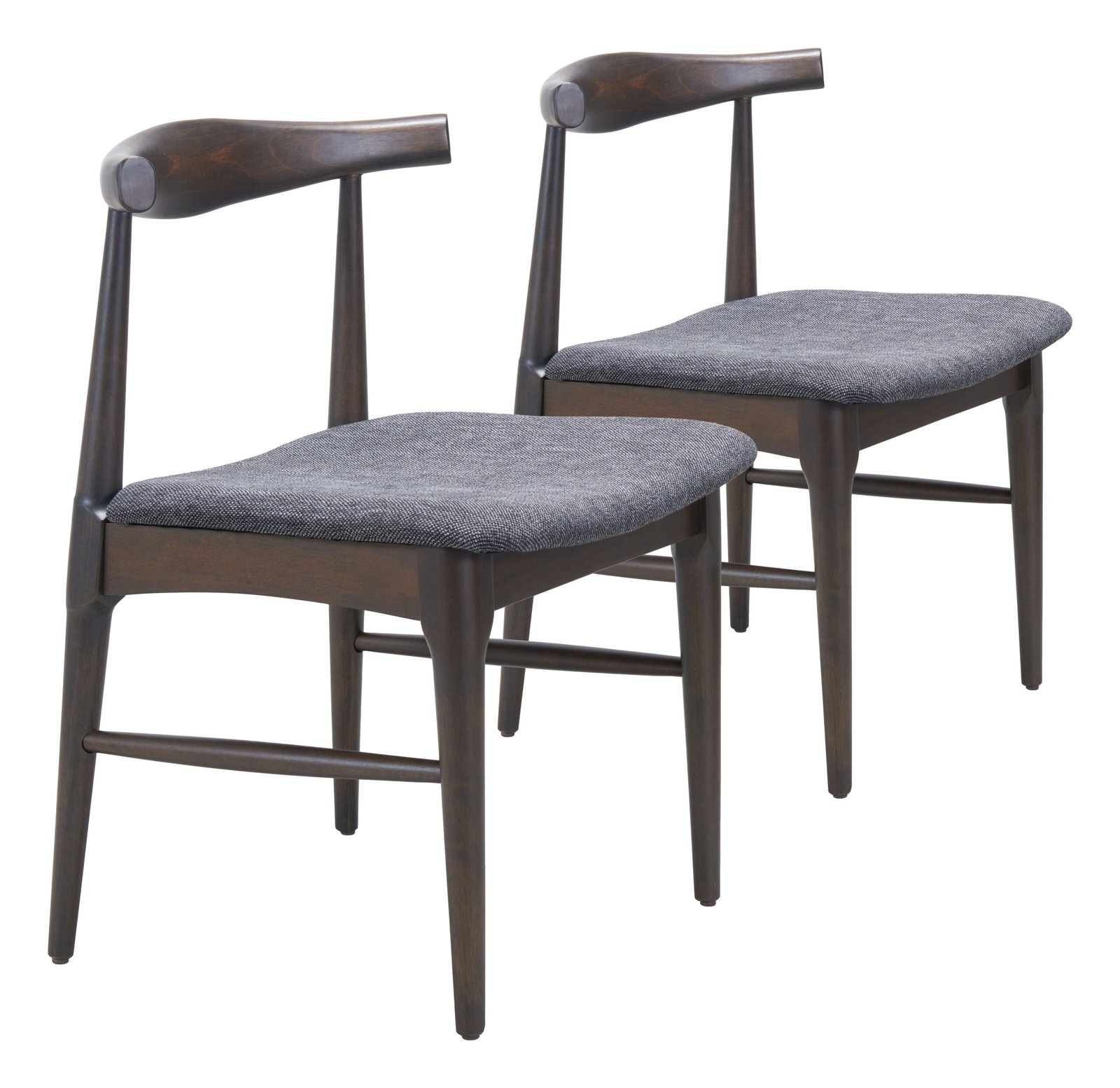 Tuzka Dining Chair (Set of 2) Gray & Espresso - Image 9