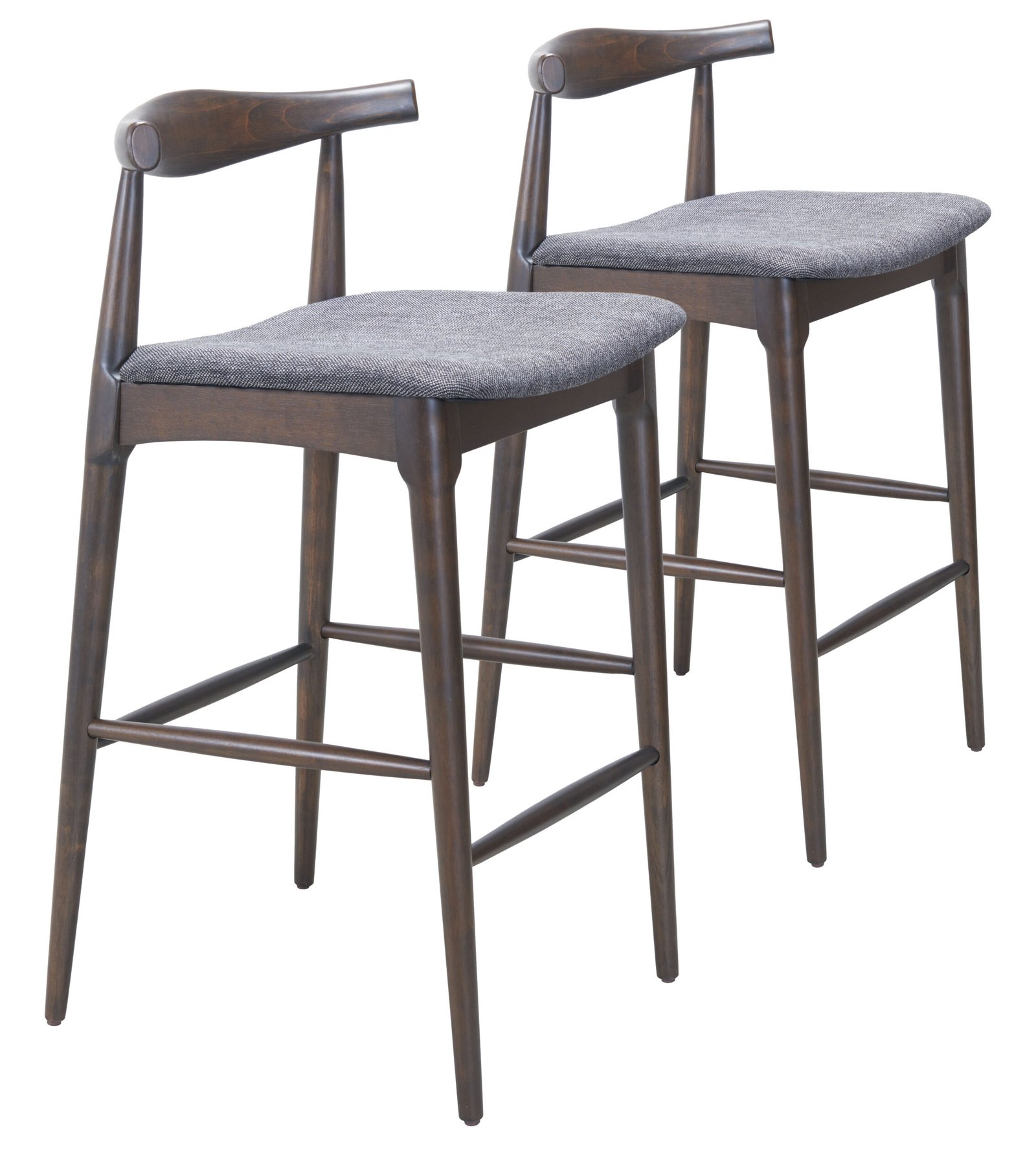 Tuzka Barstool (Set of 2) Gray & Espresso - Image 9
