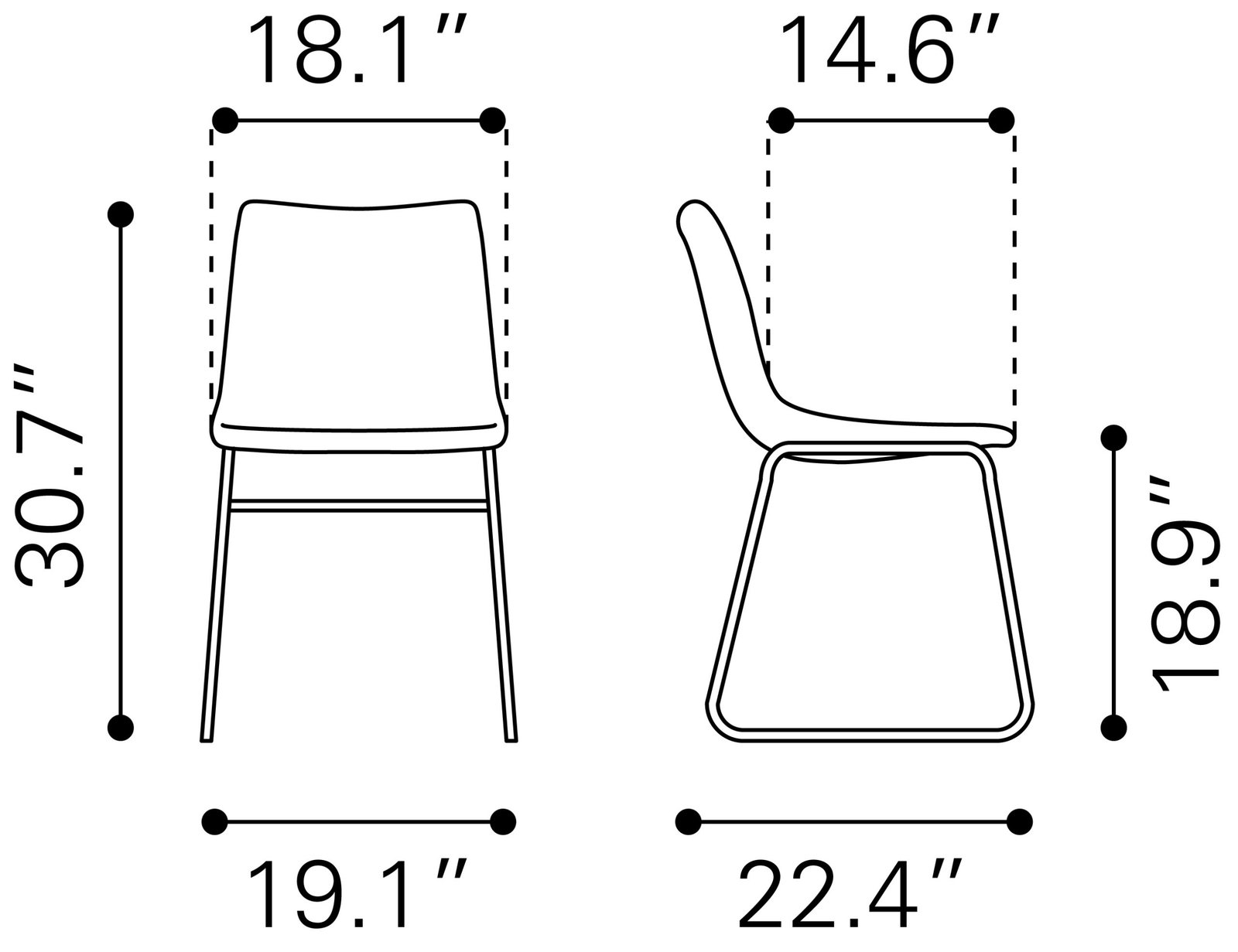 Smart Dining Chair (Set of 2) Ivory - Image 12