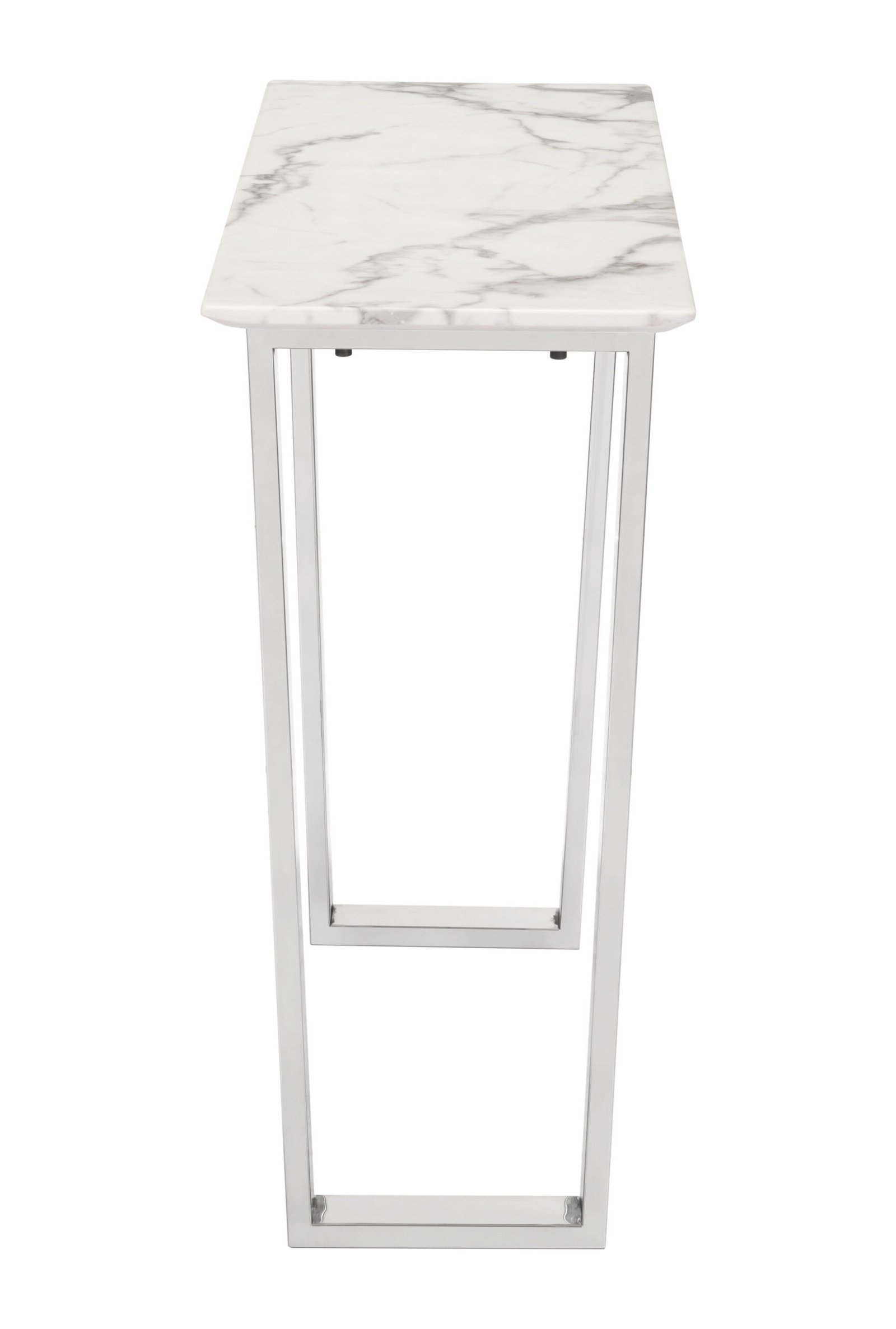 Atlas Console Table White & Silver - Image 3