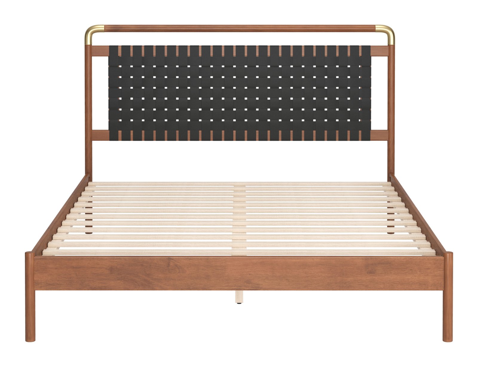 Netz Queen Bed Black & Walnut - Image 5
