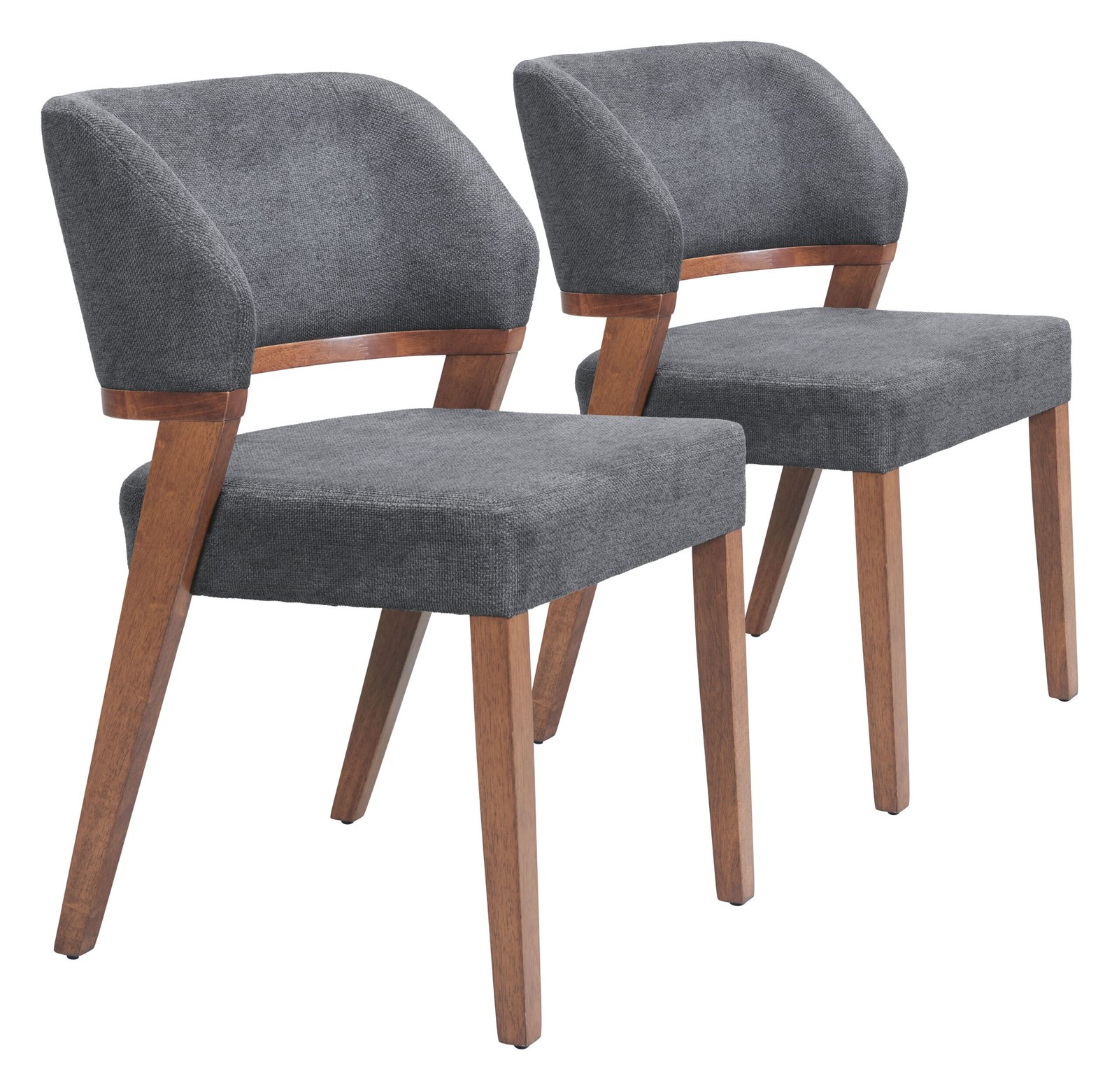 Sunobu Dining Chair (Set of 2) Azure Gray & Walnut - Image 9