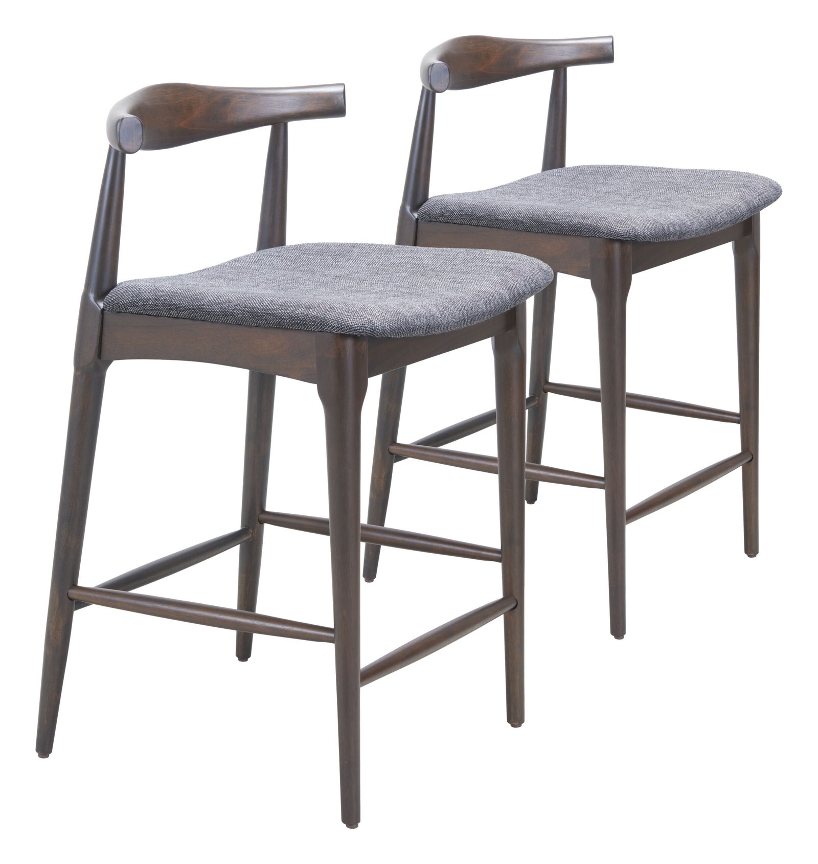 Tuzka Counter Stool (Set of 2) Gray & Espresso - Image 9