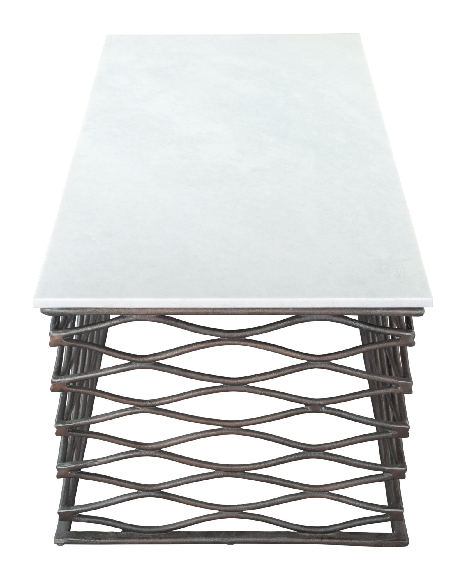 Duchess Coffee Table White & Antique Bronze - Image 3