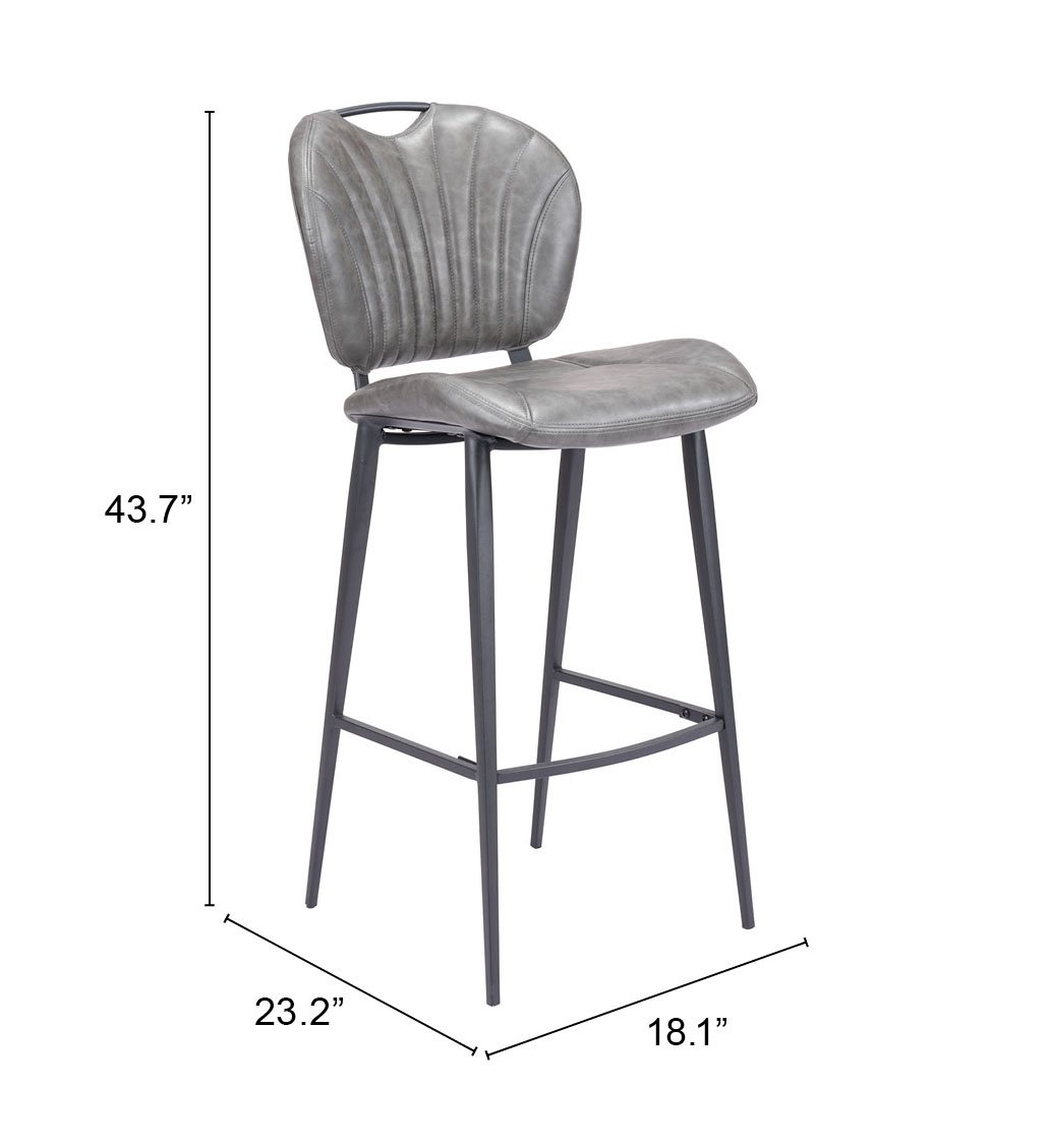 Terrence Barstool Vintage Gray - Image 12