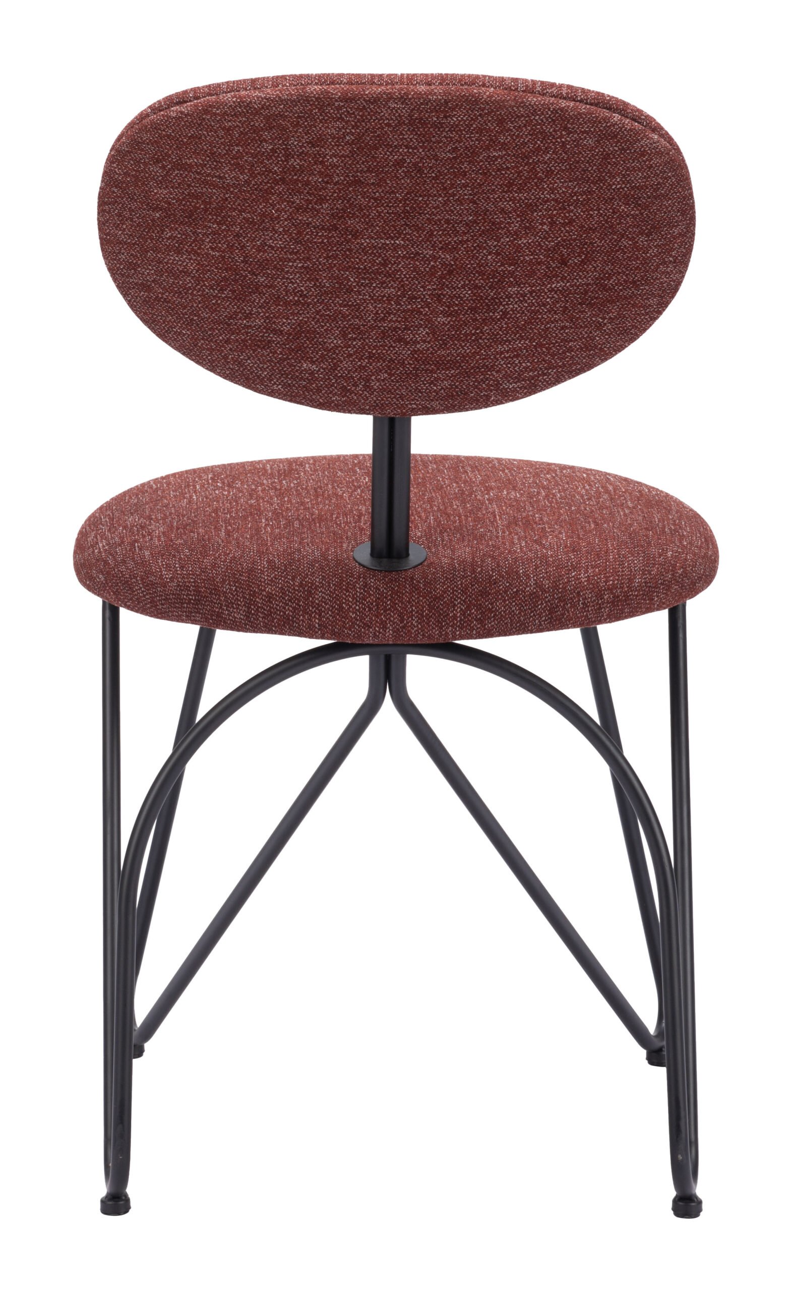 Novi Dining Chair (Set of 2) Maroon Brown - Image 4