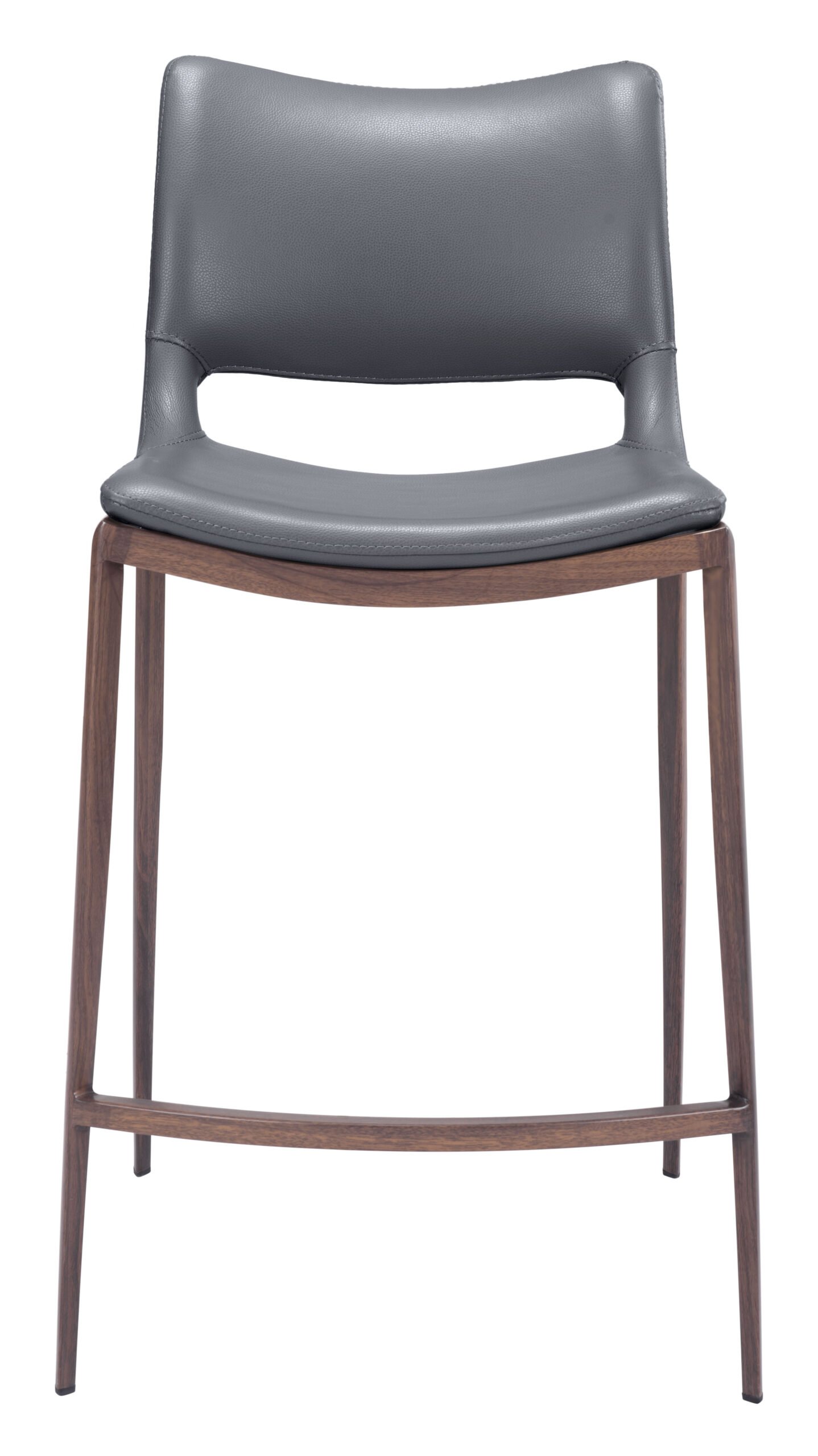 Ace Counter Stool (Set of 2) Dark Gray & Walnut - Image 4