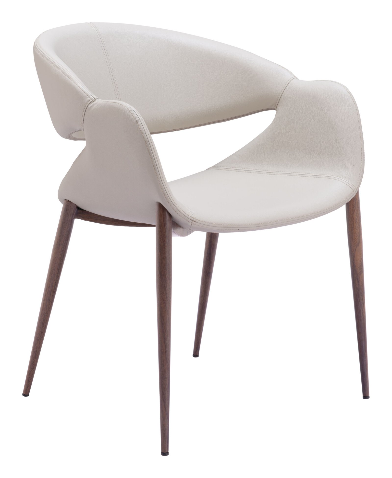 Limay Dining Chair (Set of 2) Beige & Walnut - Image 8