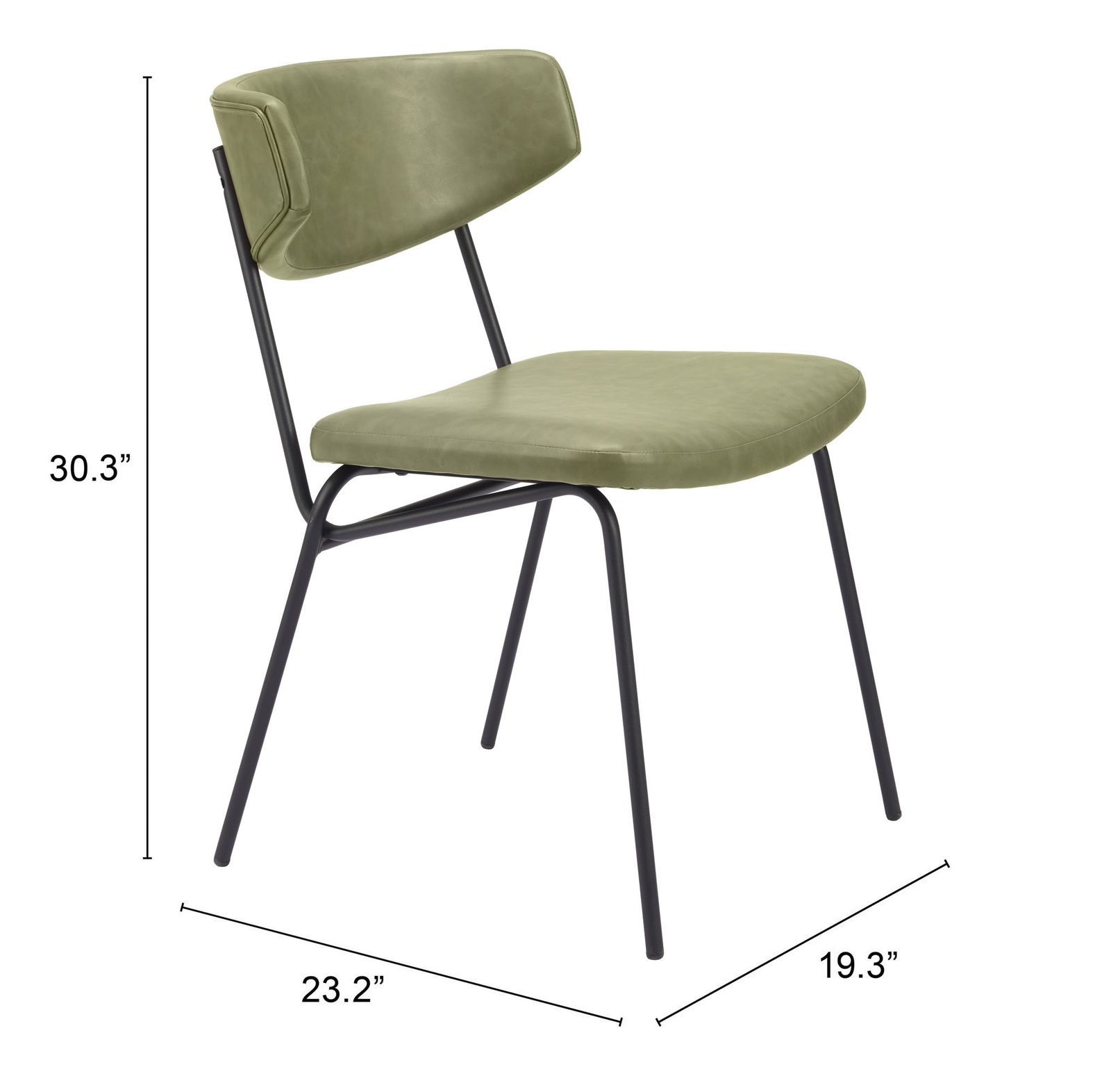 Charon Dining Chair (Set of 2) Green - Image 8