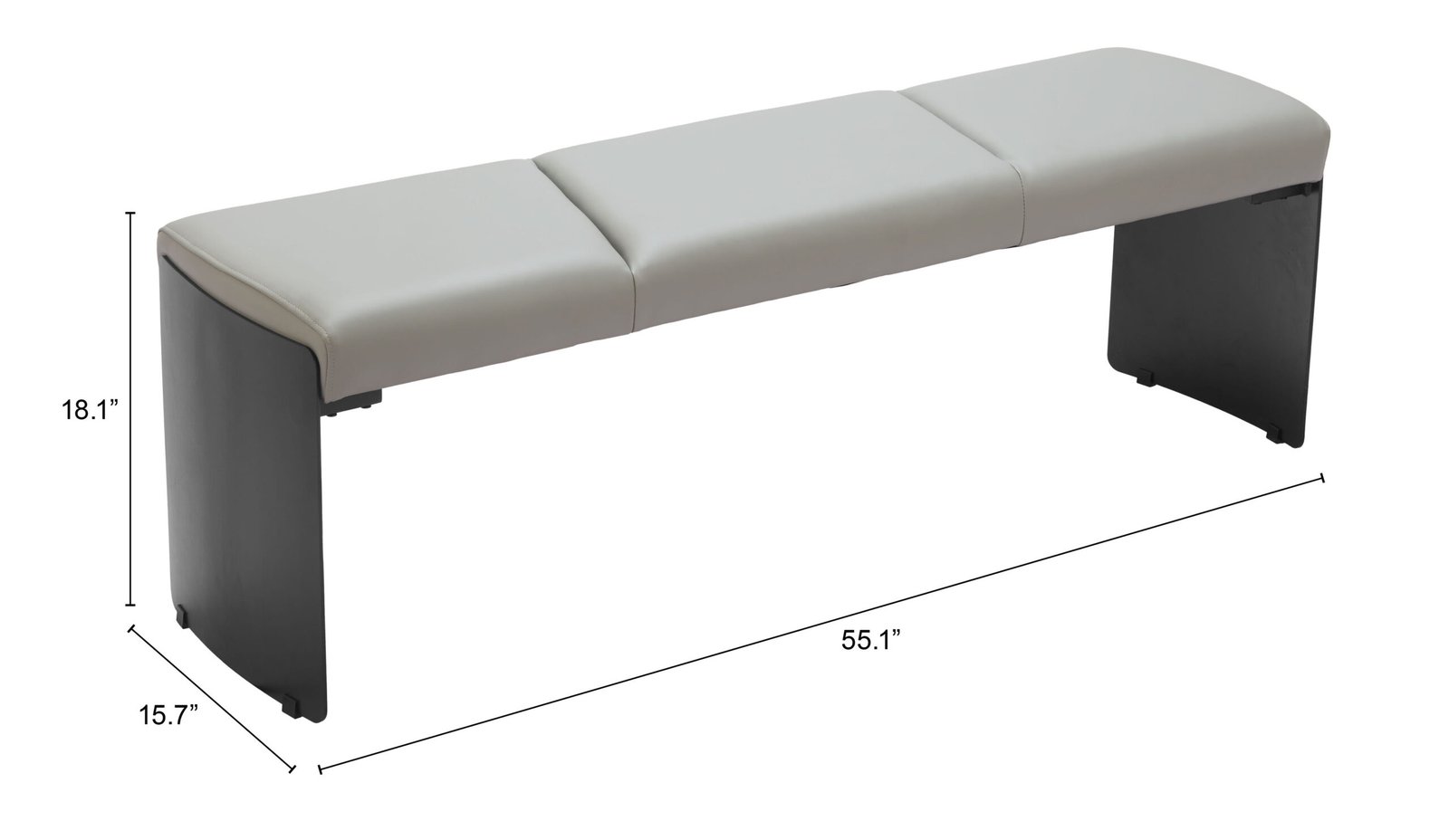 Mur Bench Gray - Image 6