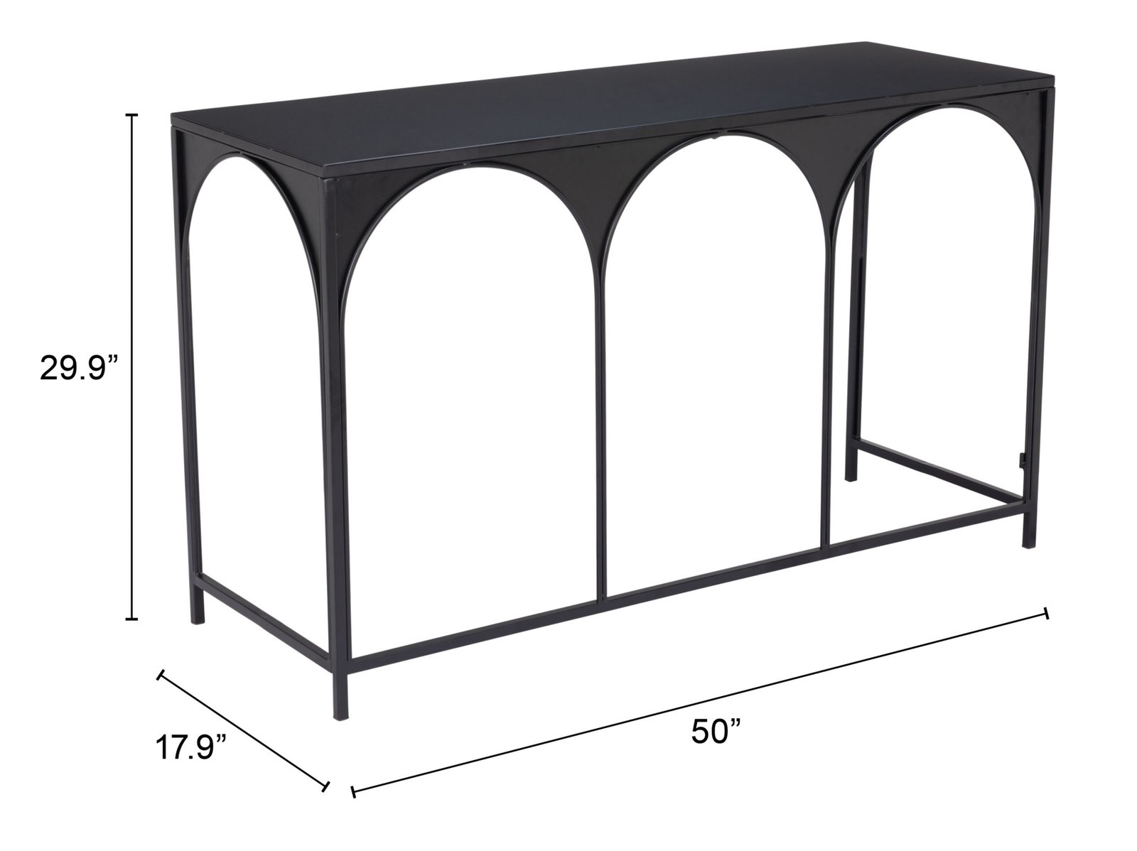 Loriet Console Table Black - Image 8