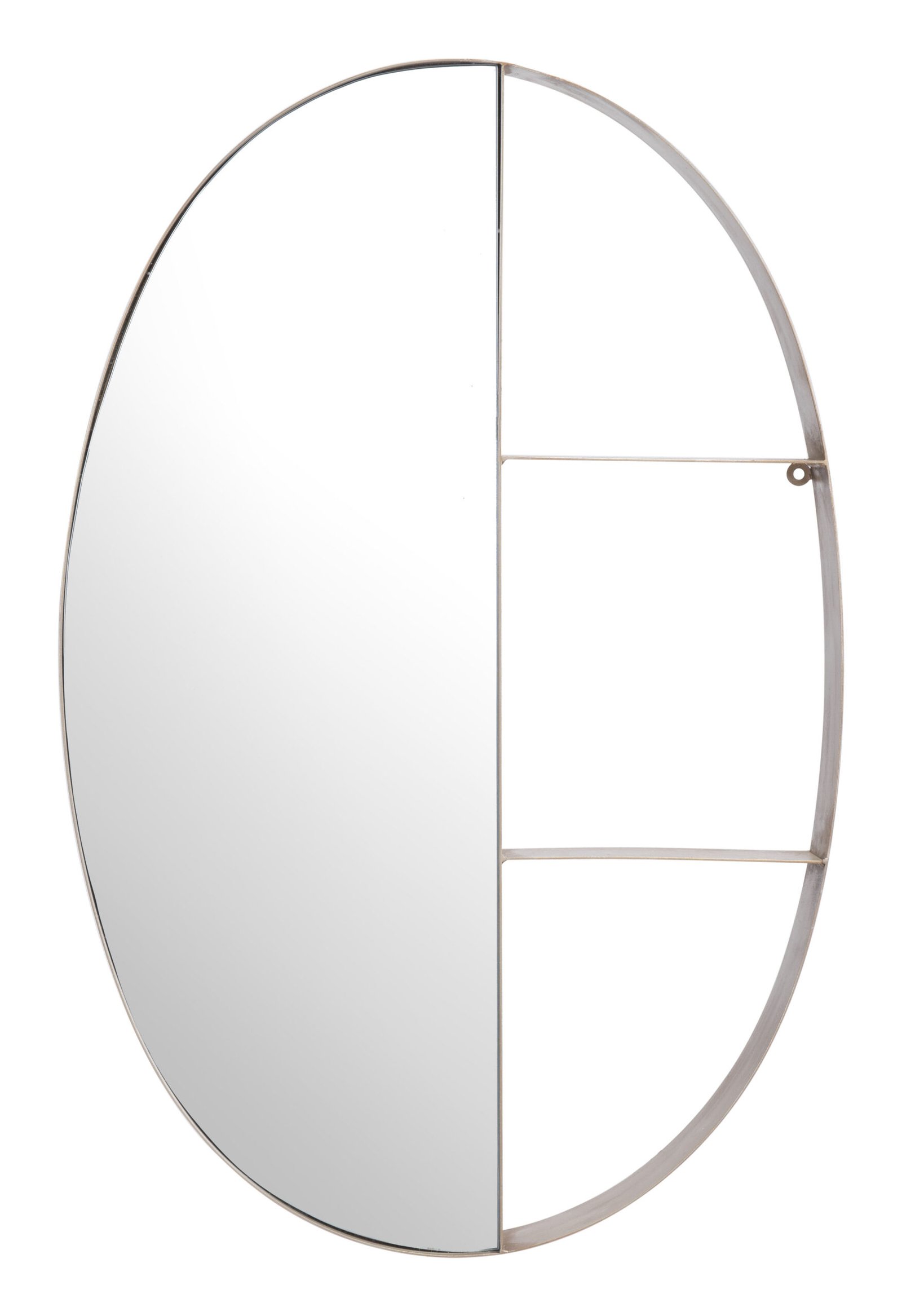 Latitude Oval Shelf Mirror Antique Bronze - Image 3