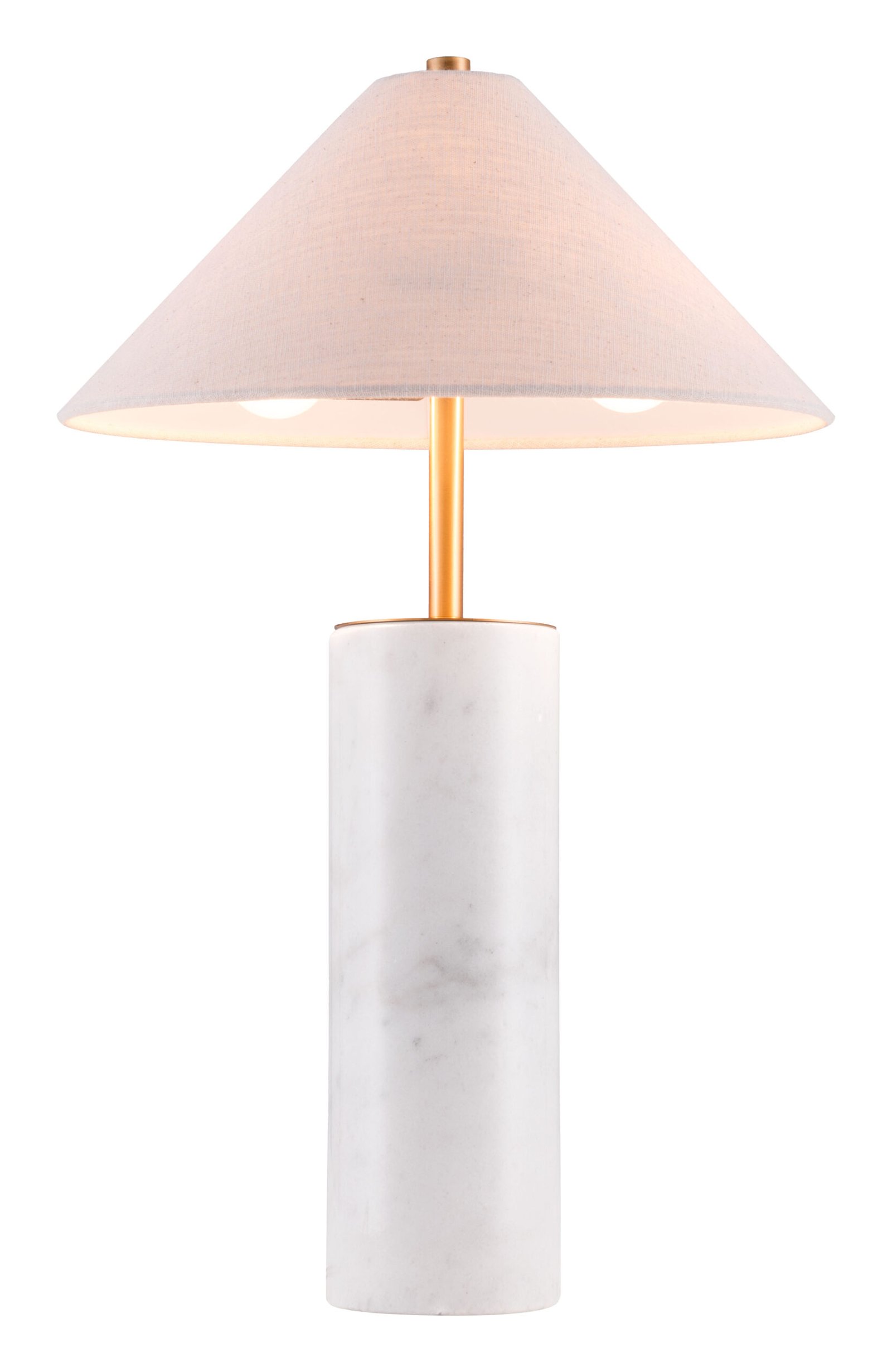 Ciara Table Lamp Beige & White - Image 2